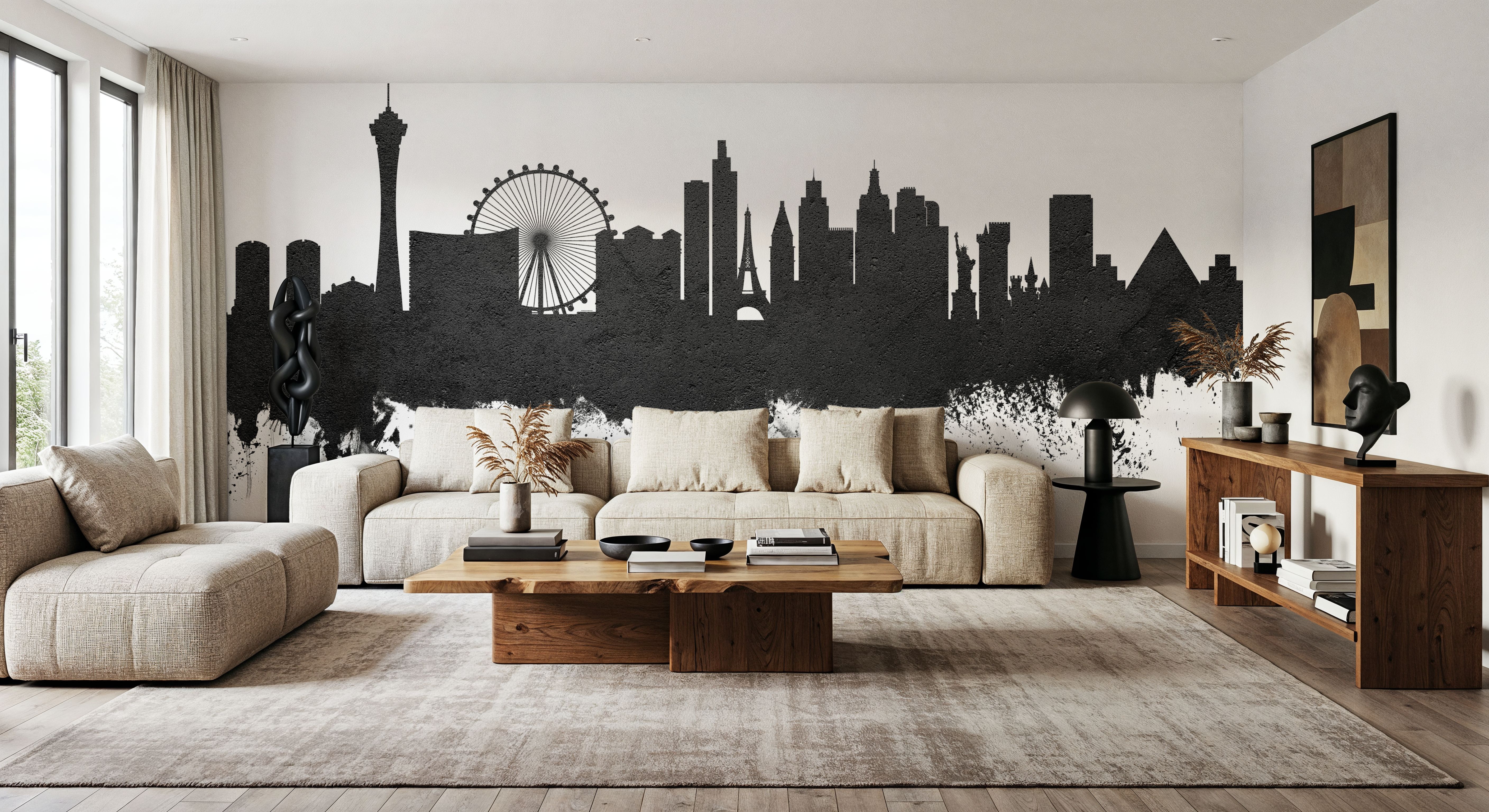 Las Vegas Nevada Skyline Black & White