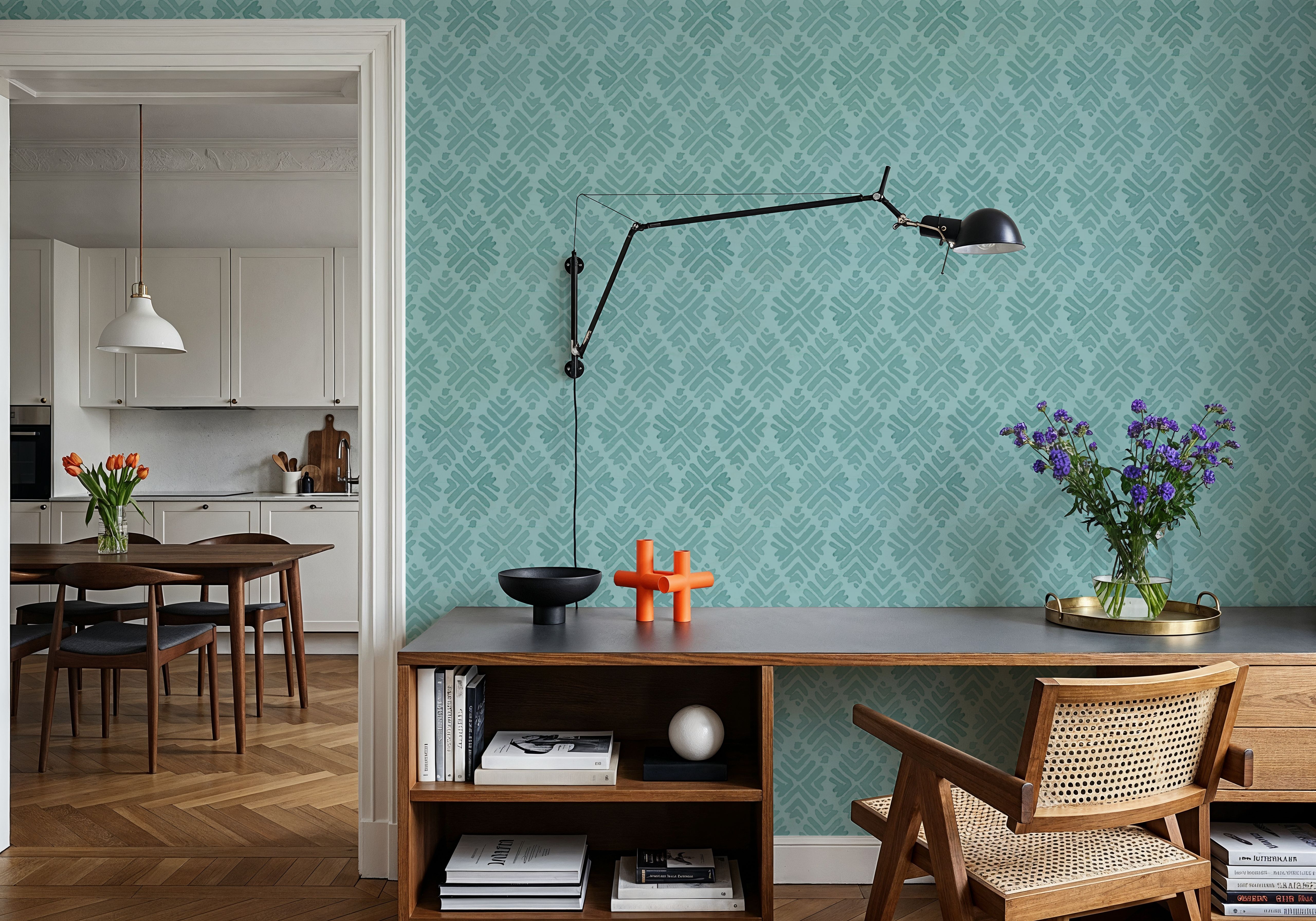 Bohemian Leaves Blue