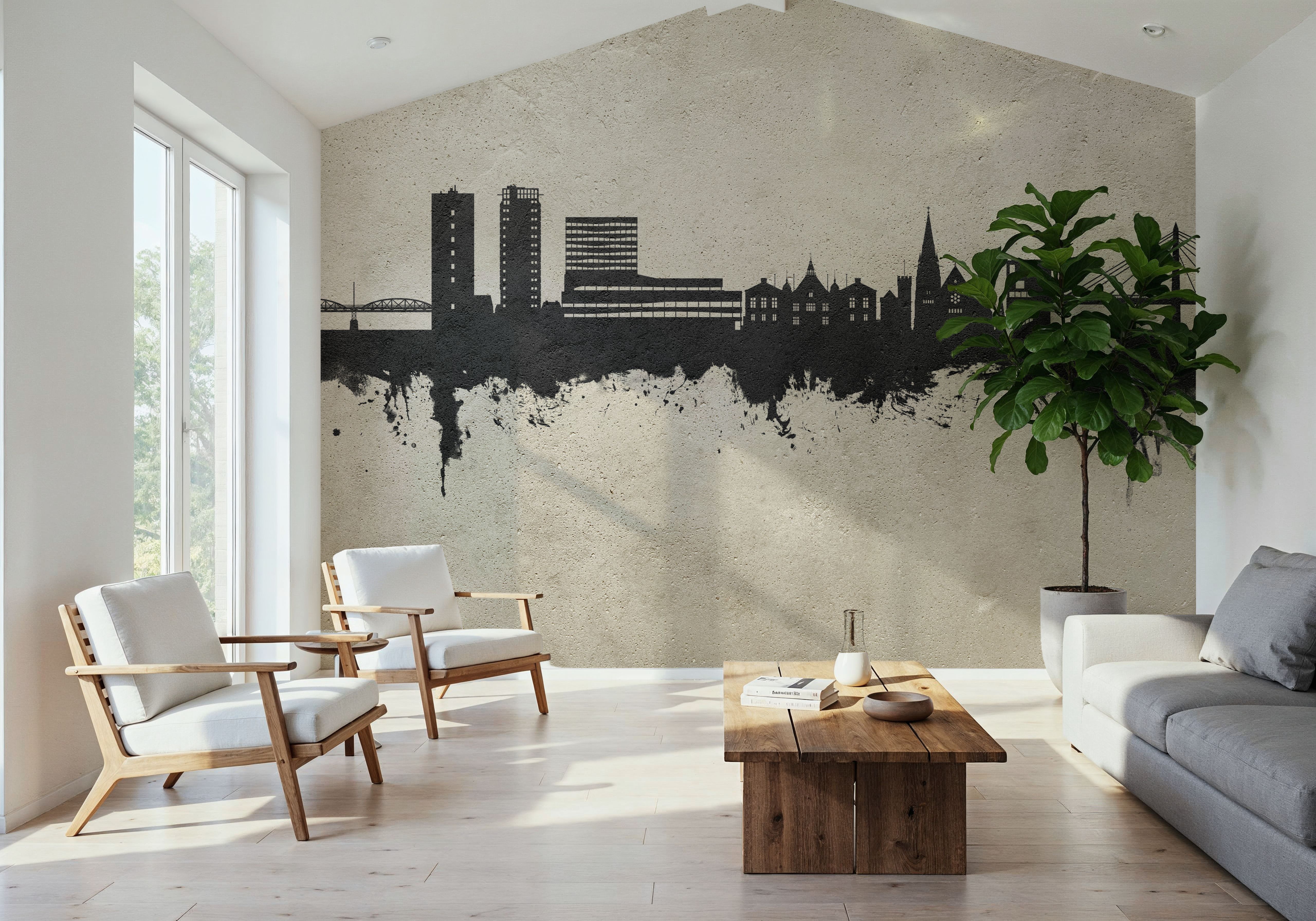 Umeå Skyline Concrete, Wallpaper