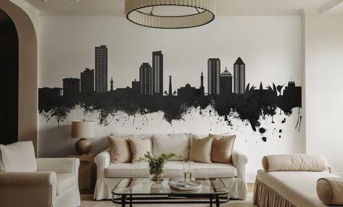 Umm Al Quwain Skyline Black & White