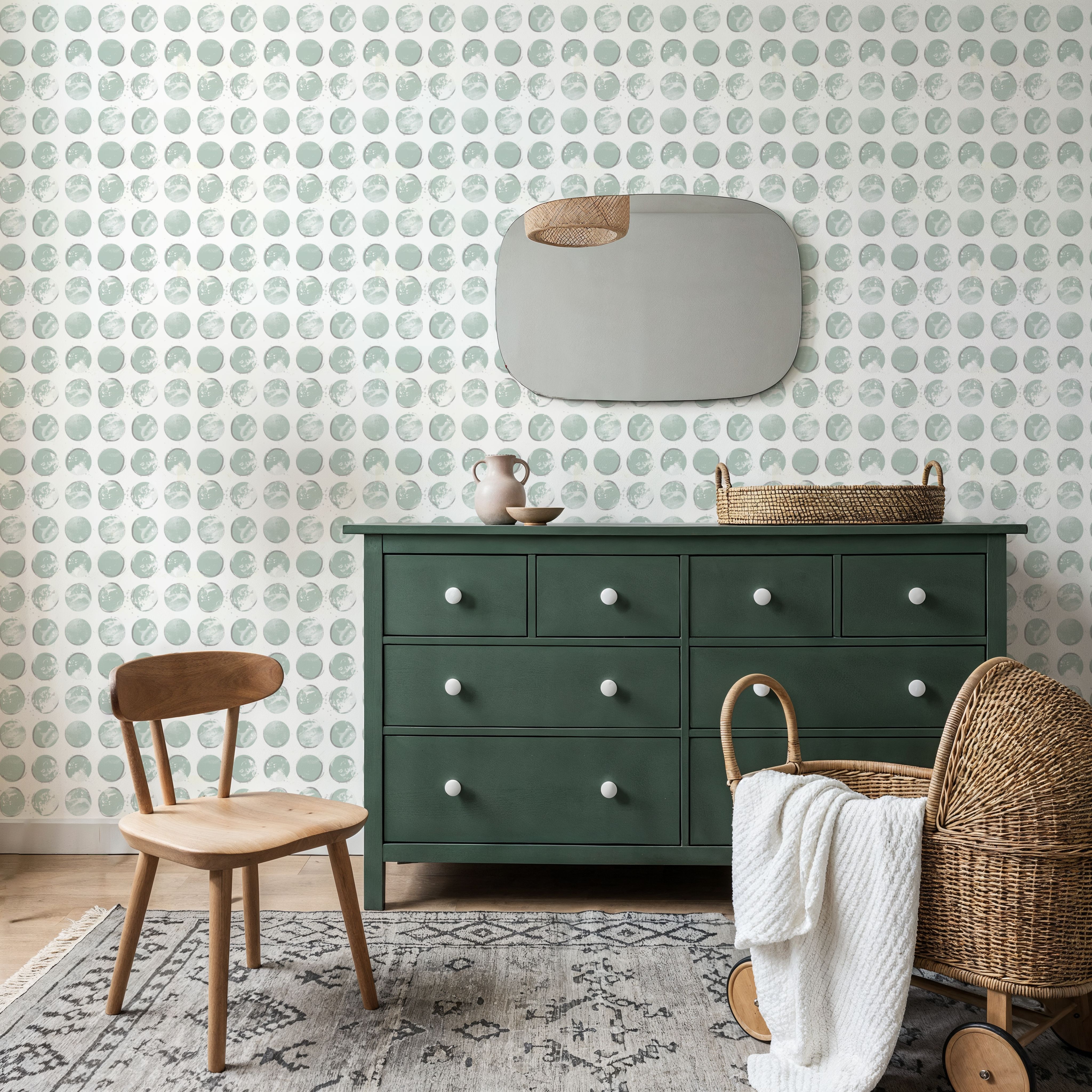 Organic Dots Blue, Wallpaper