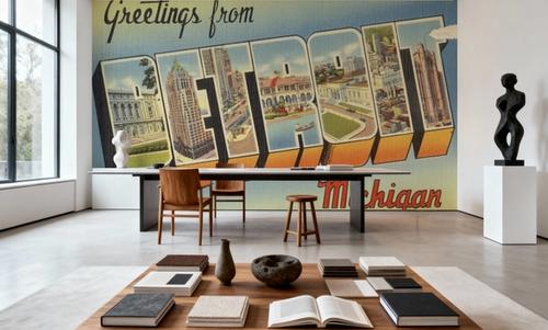 Greetings from Detroit - Screenprint Postcard
