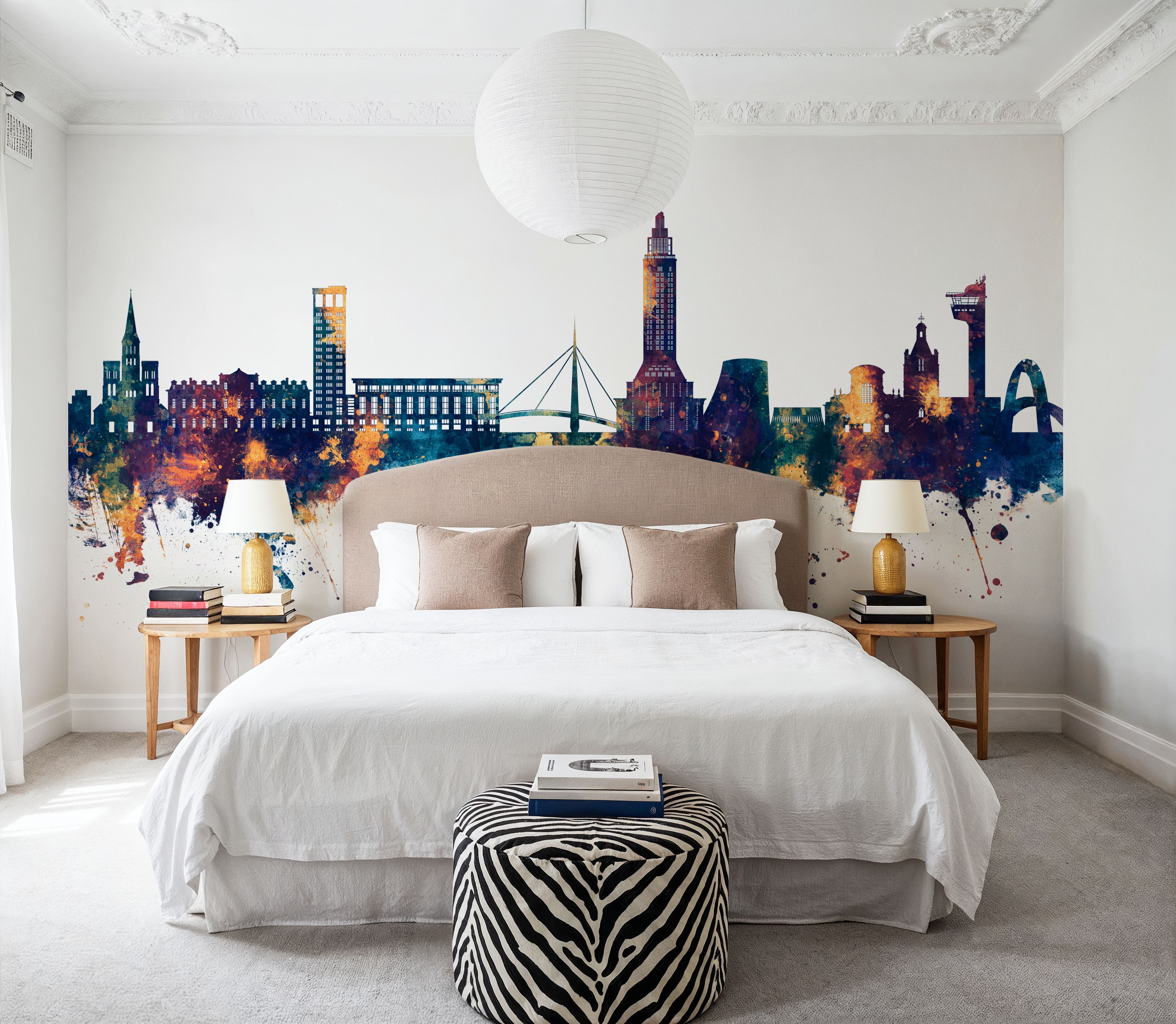 Le Havre France Skyline Blue & Bronze