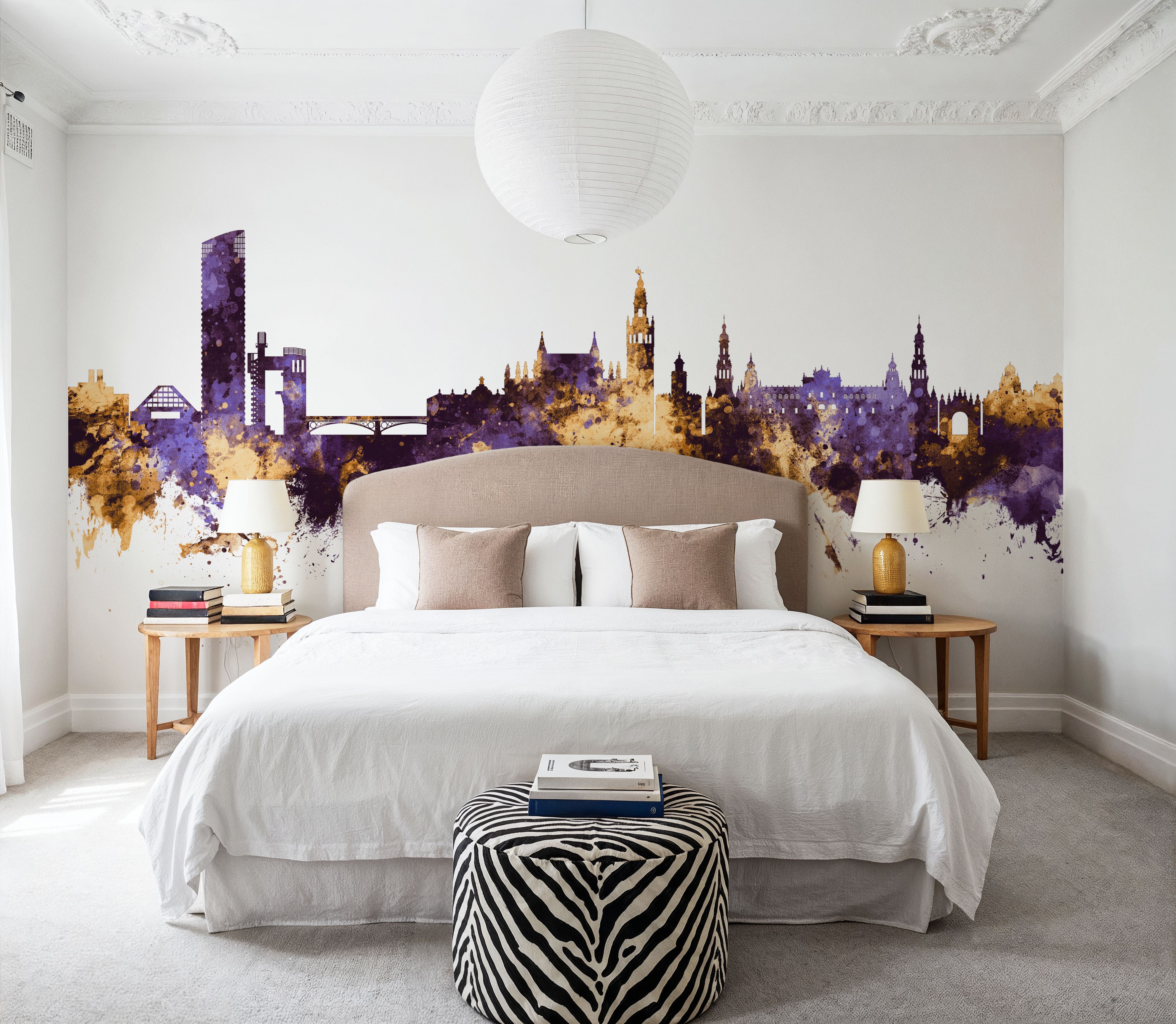 Sevilla Skyline Purple & Gold