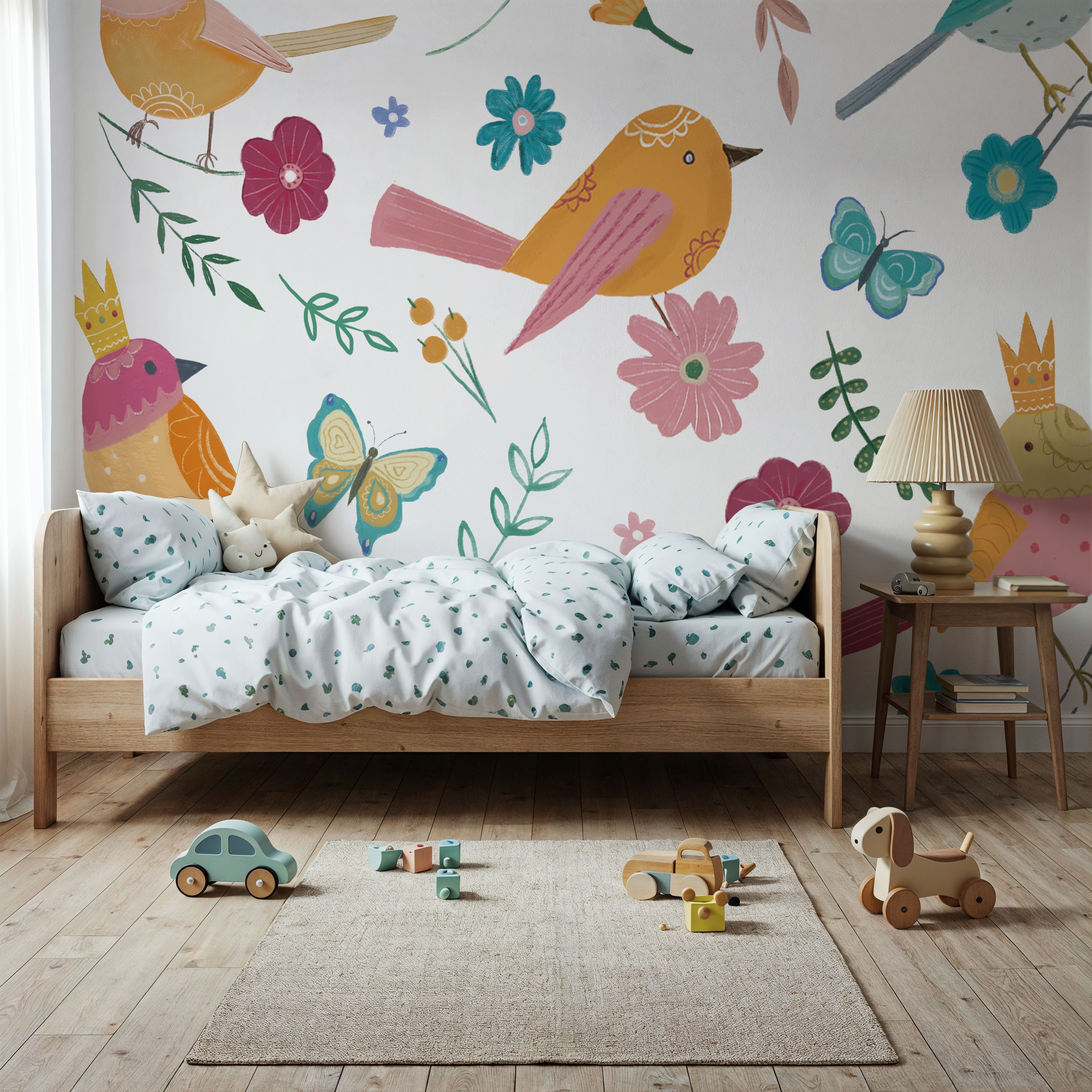 Royal Birds on White