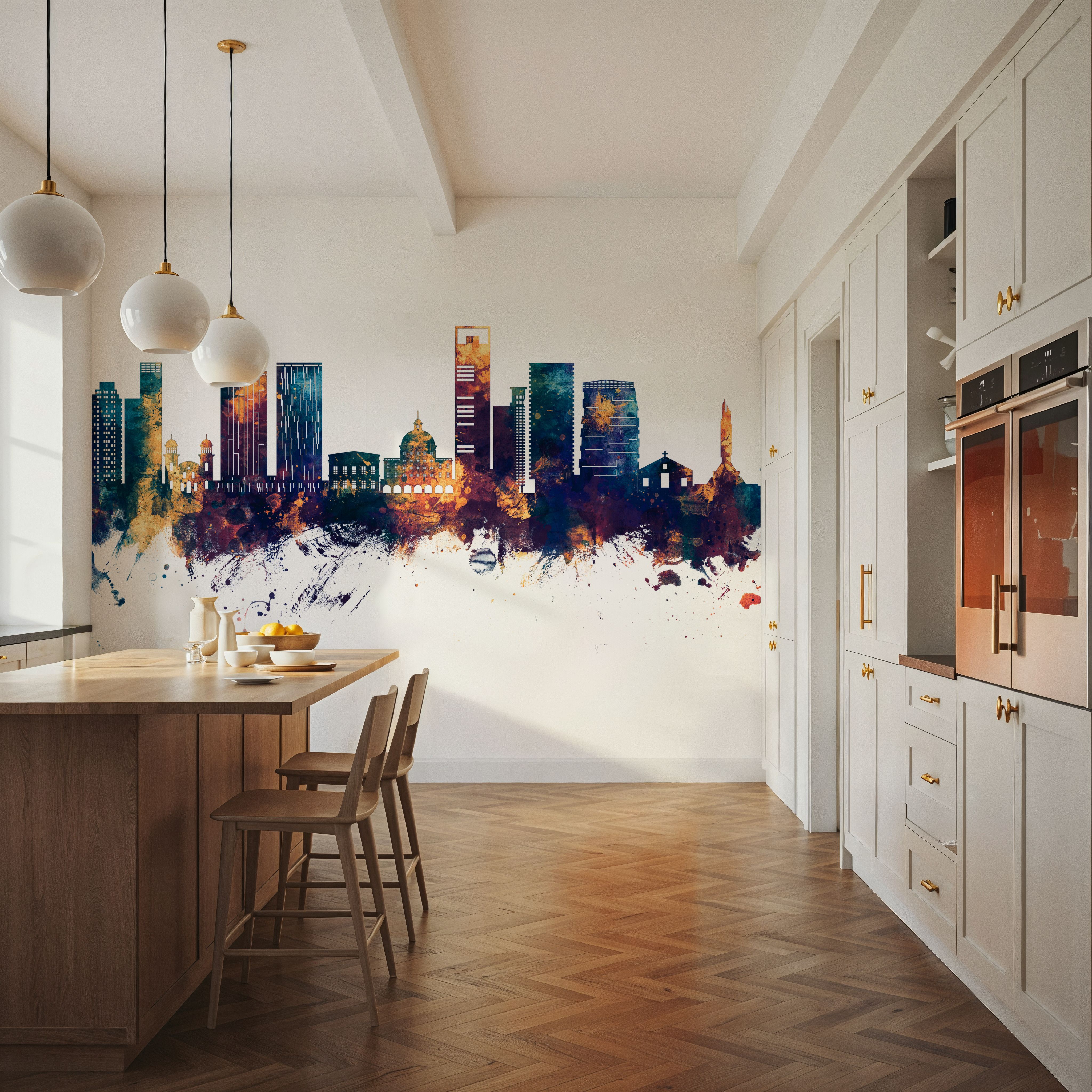 Luanda Skyline Blue & Bronze