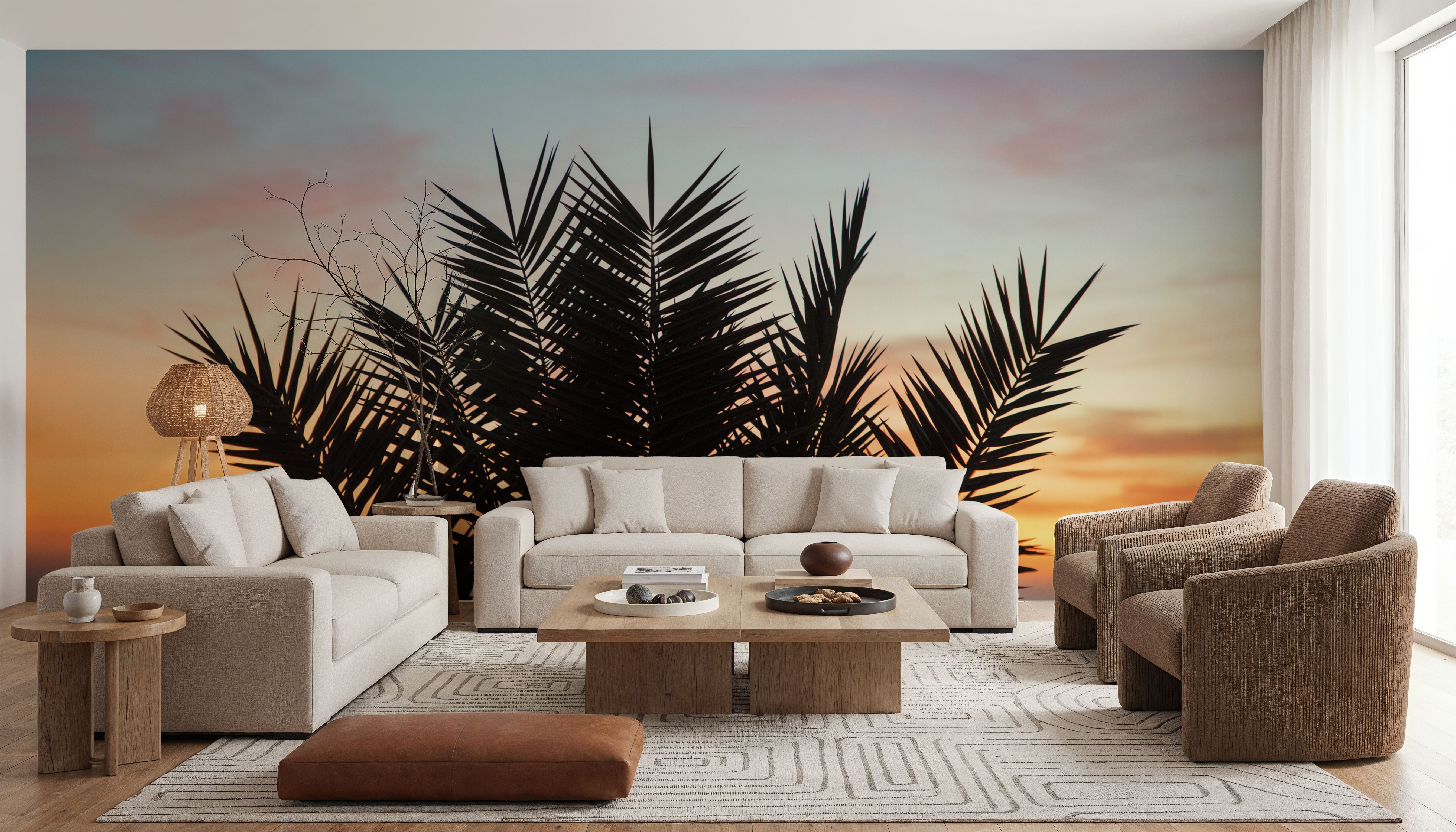 Sunset Palms II, Wallpaper