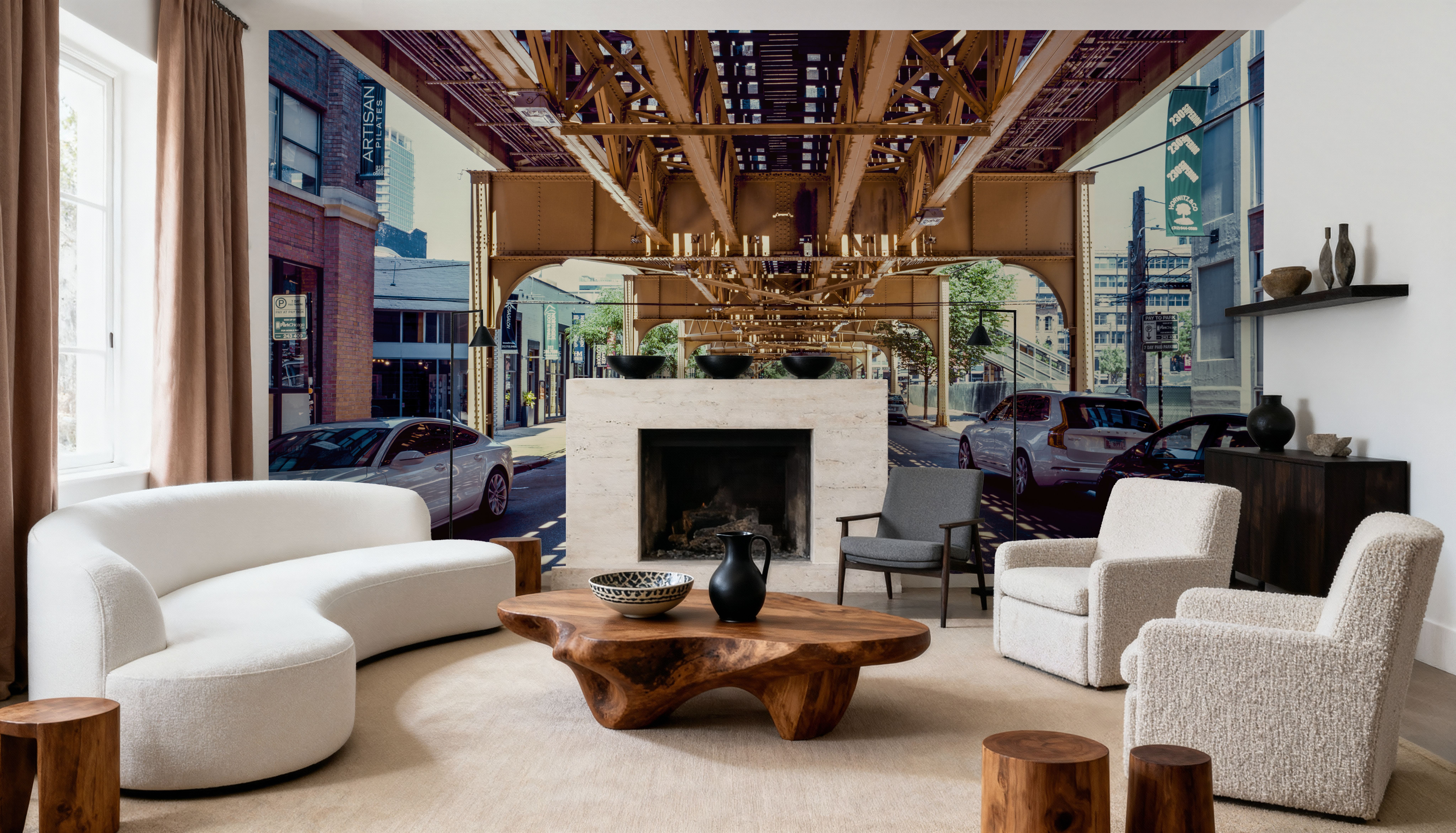 Urban Sun Grid, Papier peint