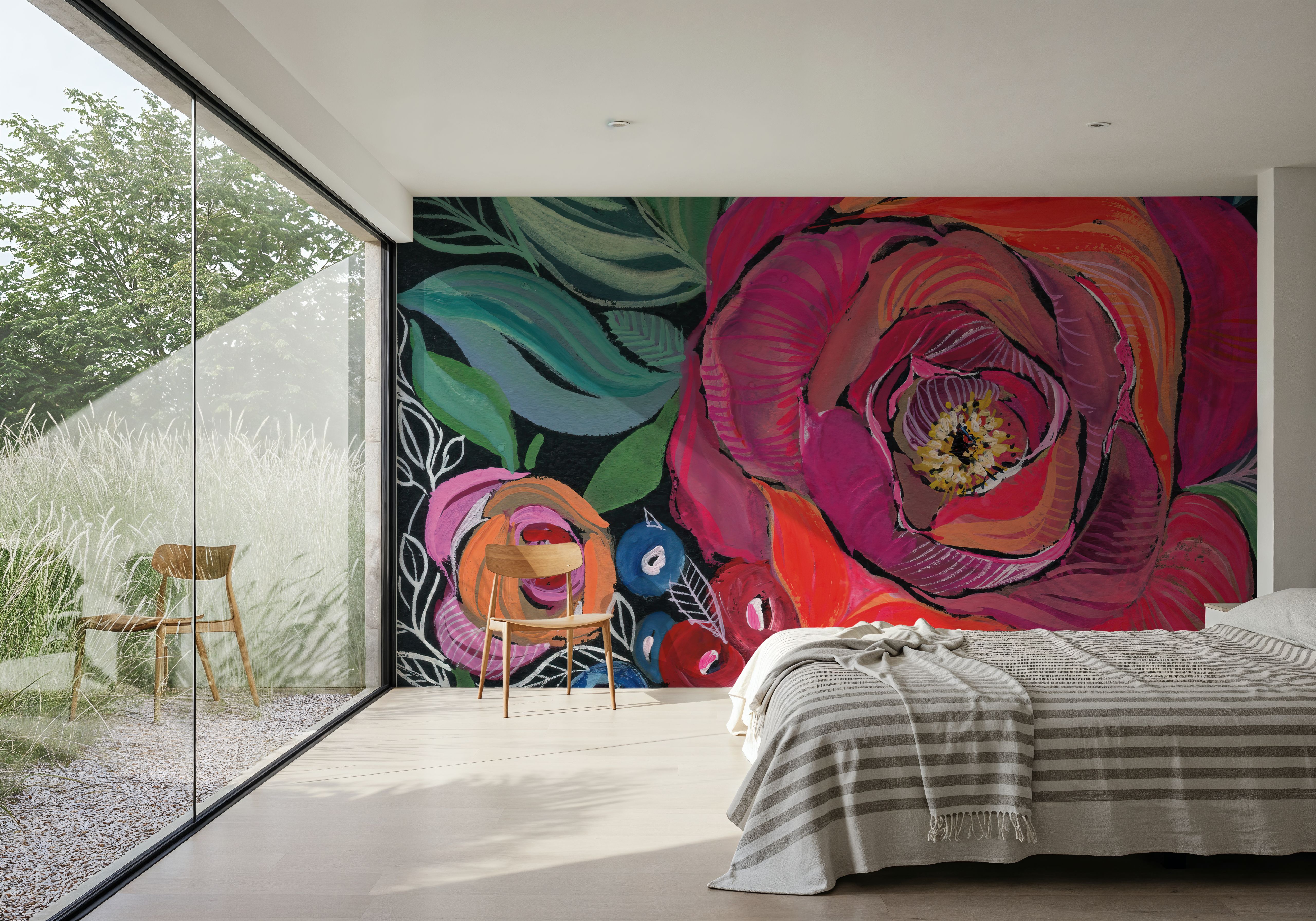 Blooming Boldly, Carte da parati