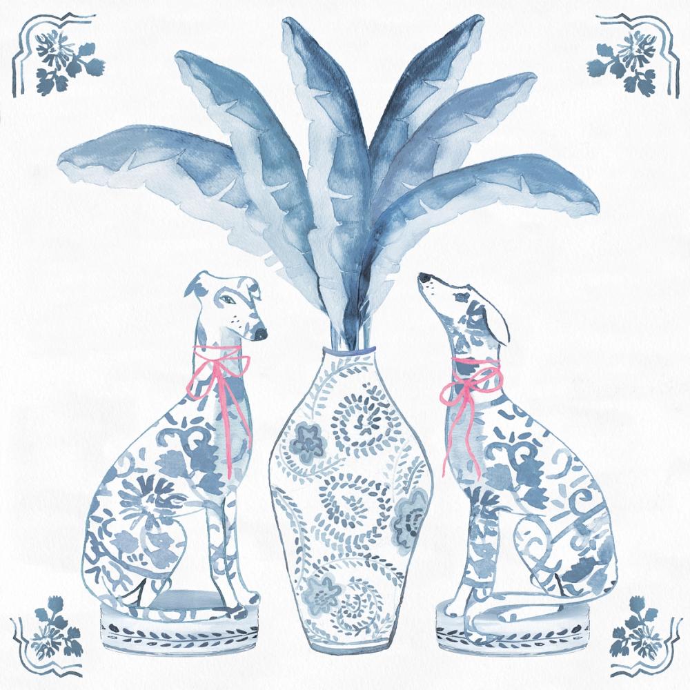 Chinoiserie Dogs I