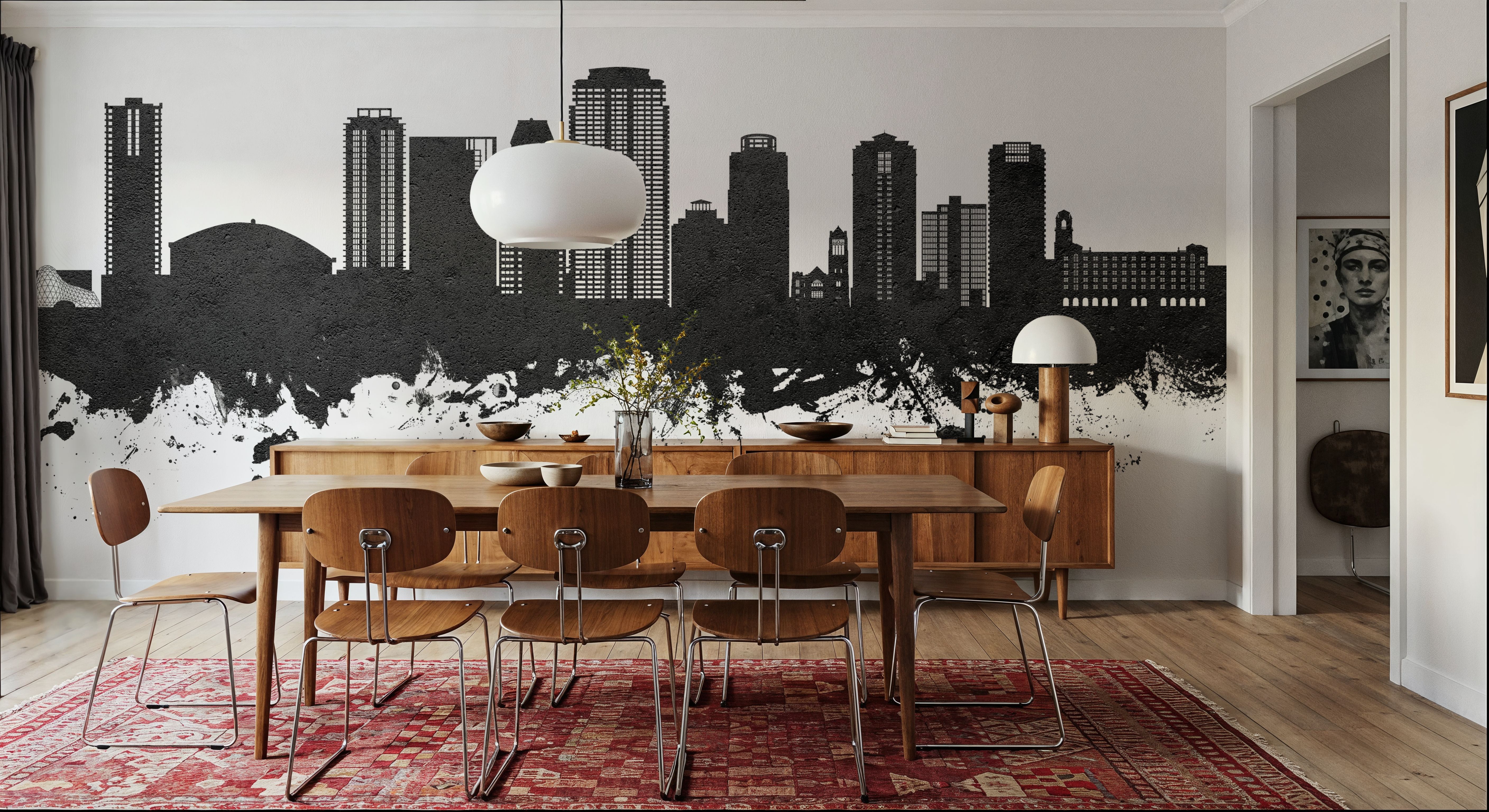 St Petersburg Florida Skyline Black & White