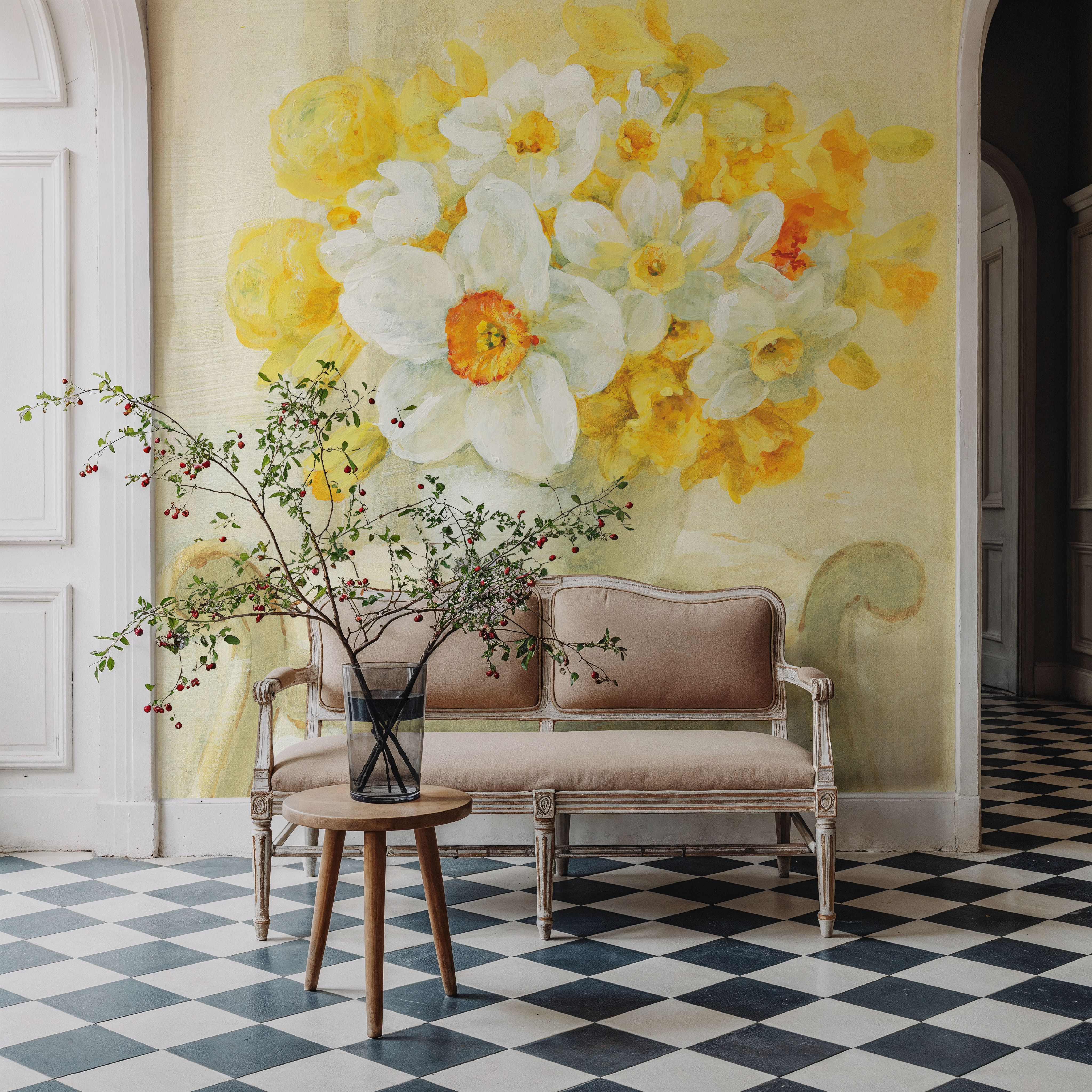 Mixed Narcissus on White