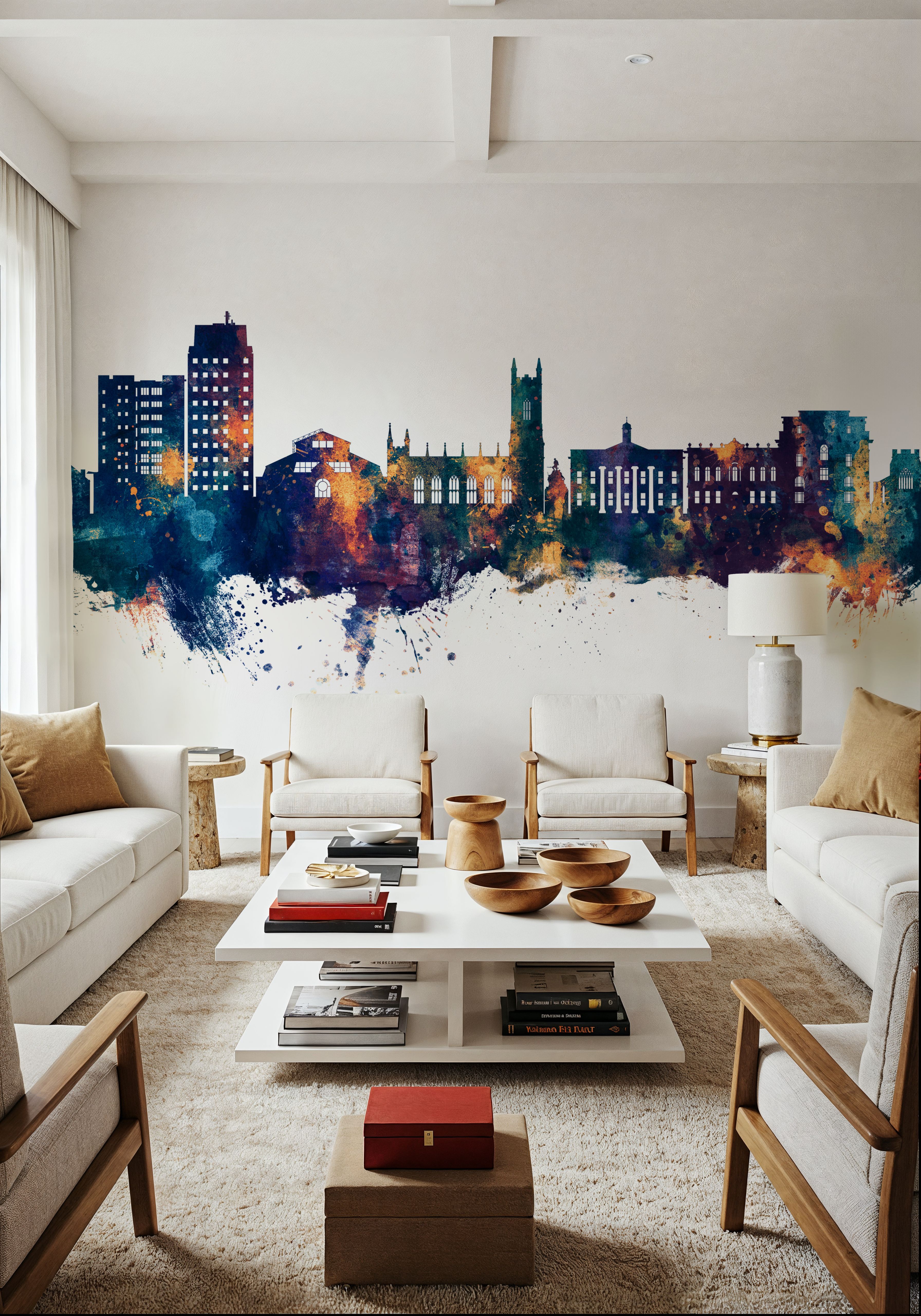 Oldham England Skyline Blue & Bronze