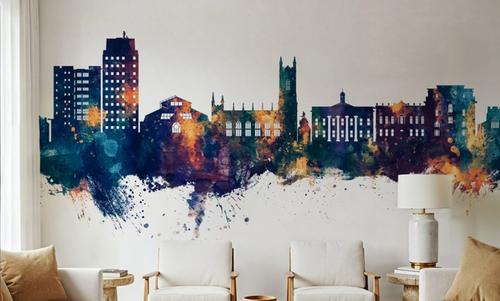 Oldham England Skyline Blue & Bronze