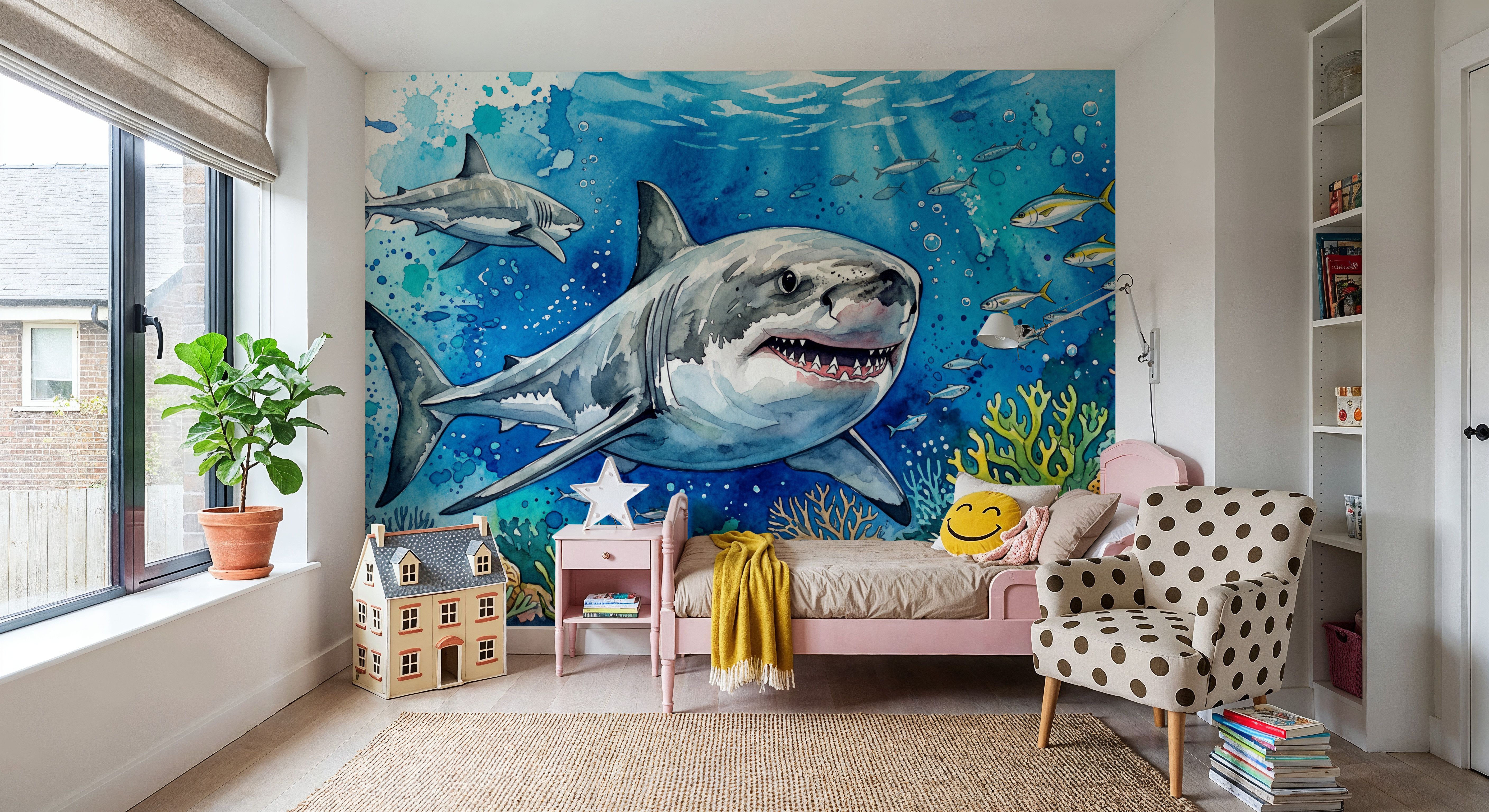 White Shark 2 - Watercolor Predators Series