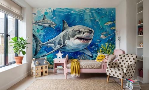 White Shark 2 - Watercolor Predators Series