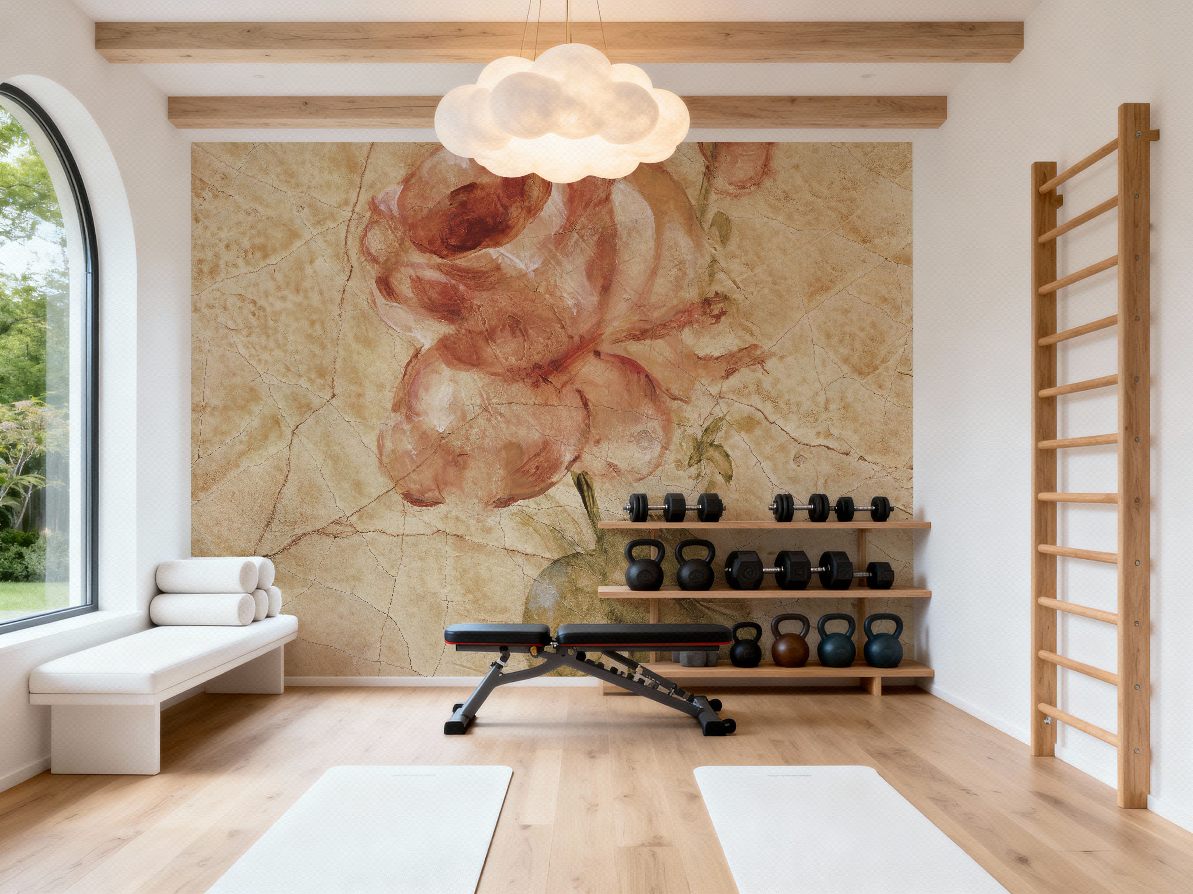 Rose on Cracked Linen