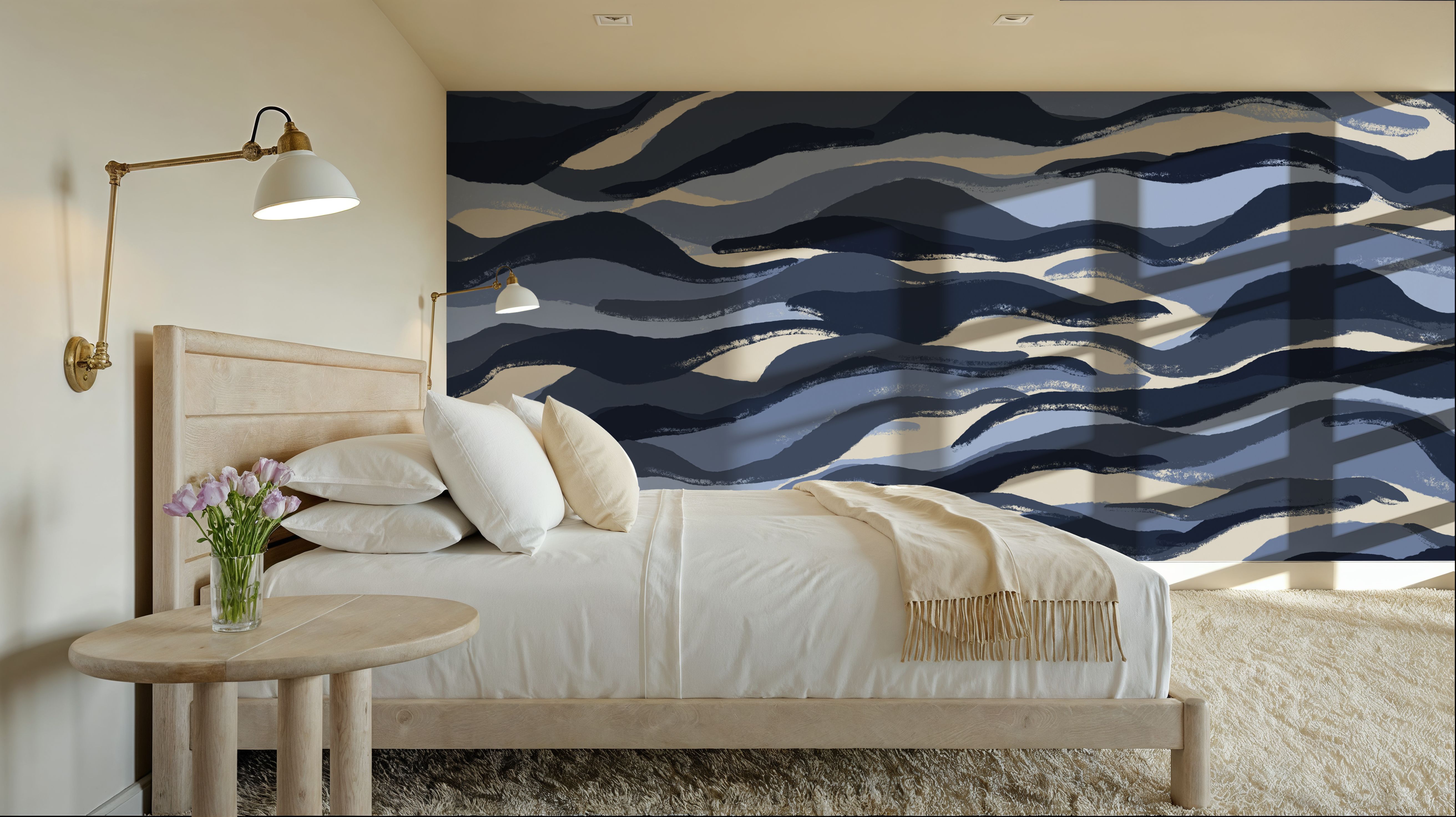 Blue Tiger Pattern, Wallpaper