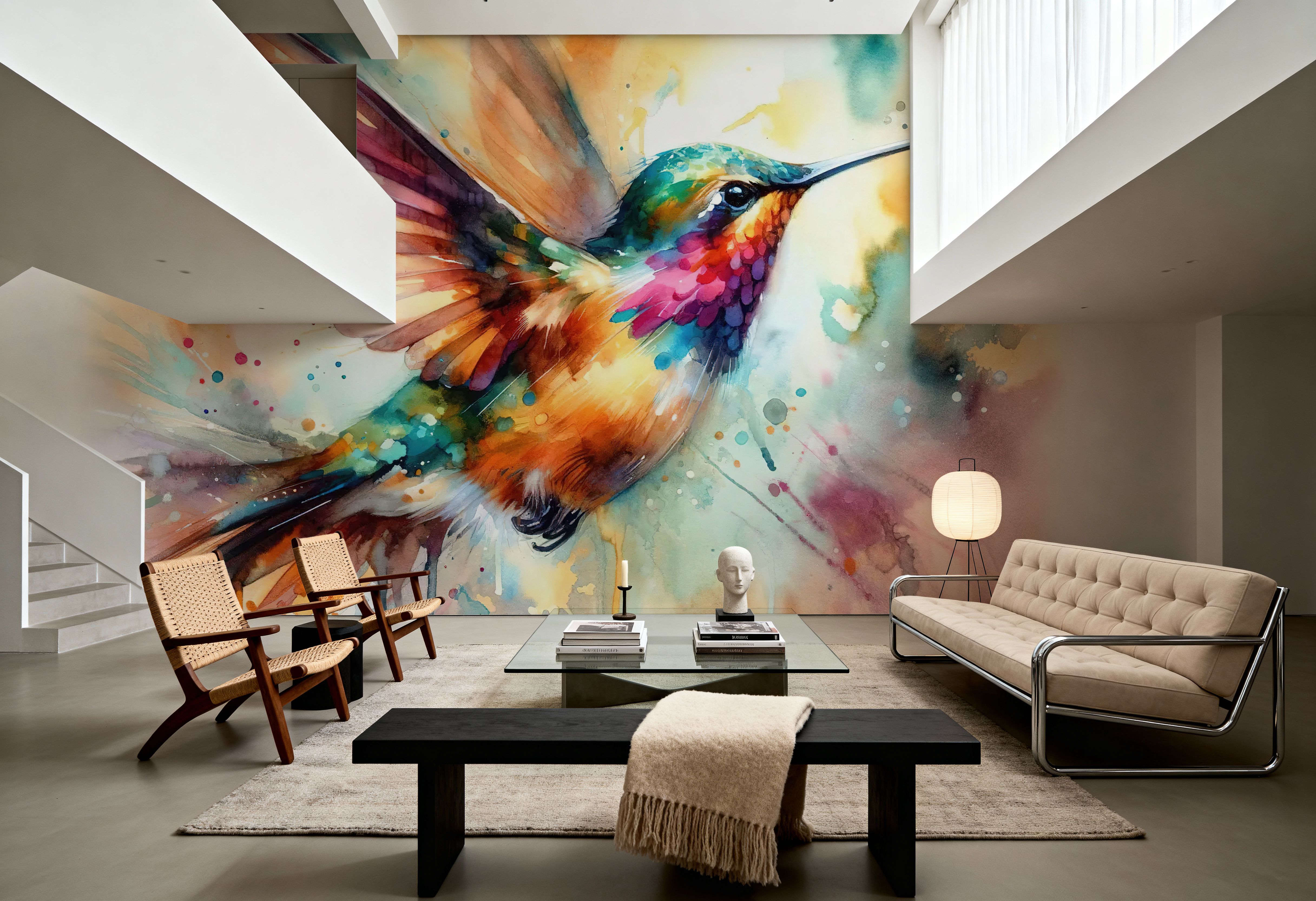 Iridescent Hummingbird Mid Flight