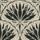 Abstract Water Lily, Black