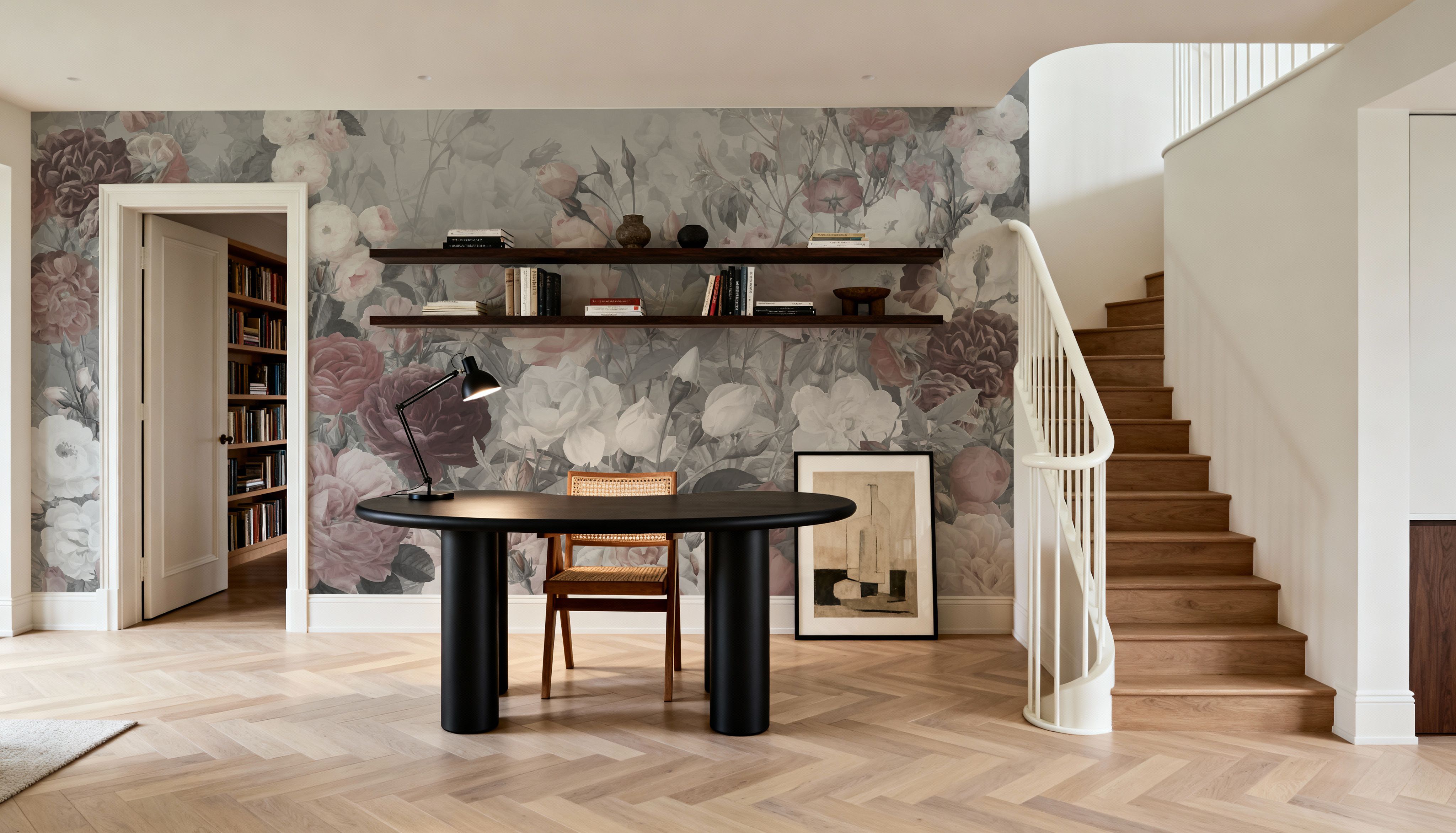 Rose Garden Gray, Wallpaper