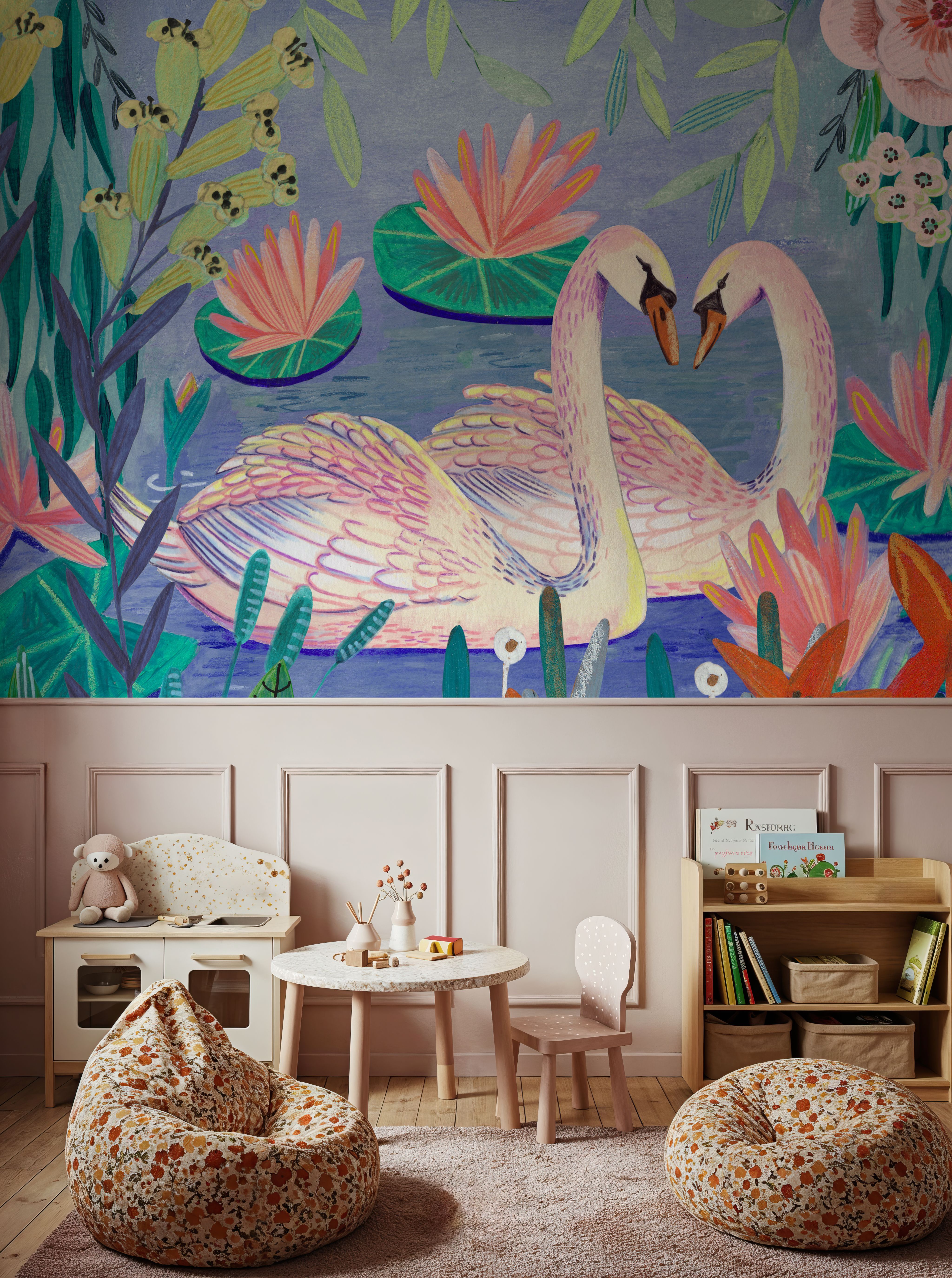 Swans Swimming in The Pound