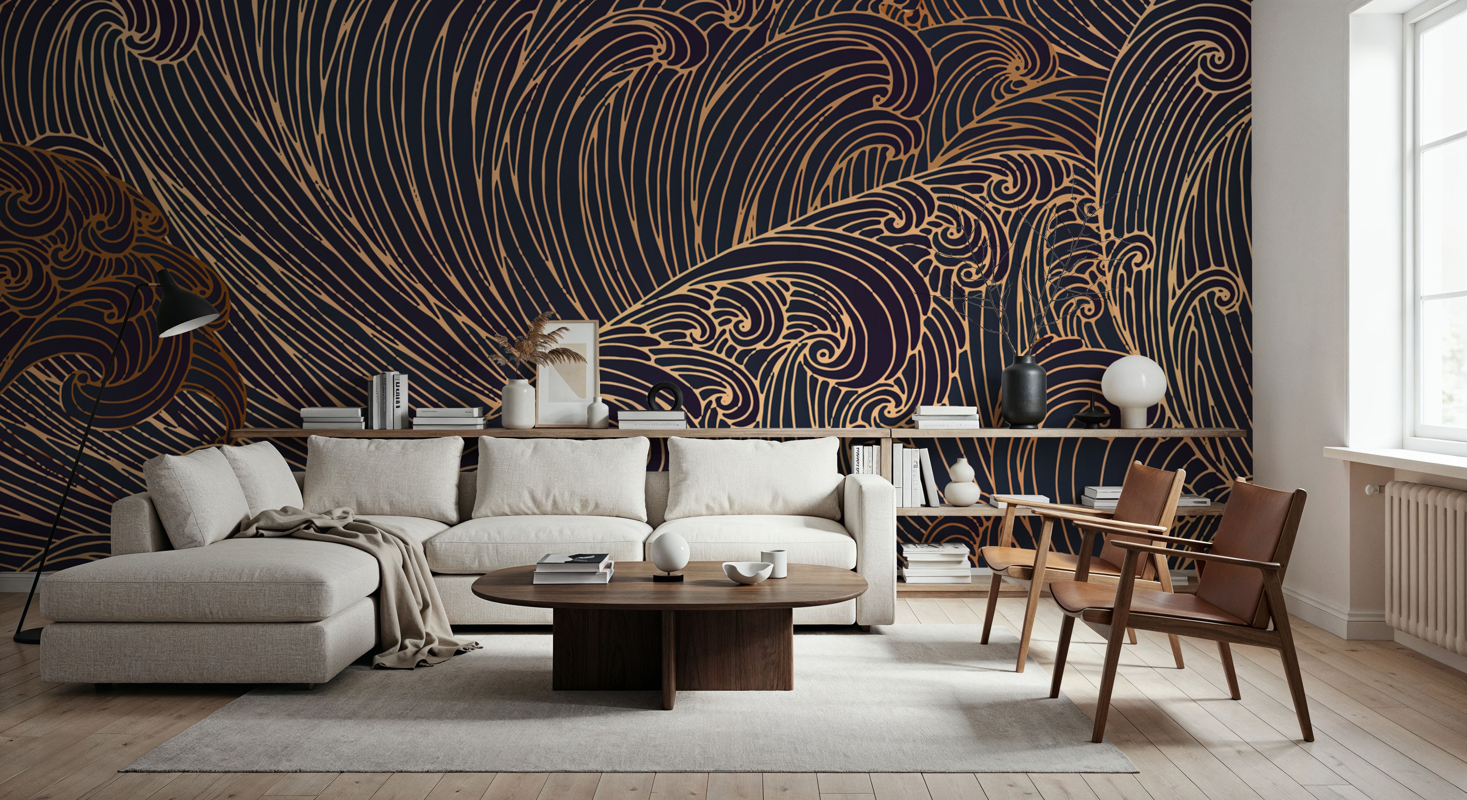 Deco Waves, Wallpaper