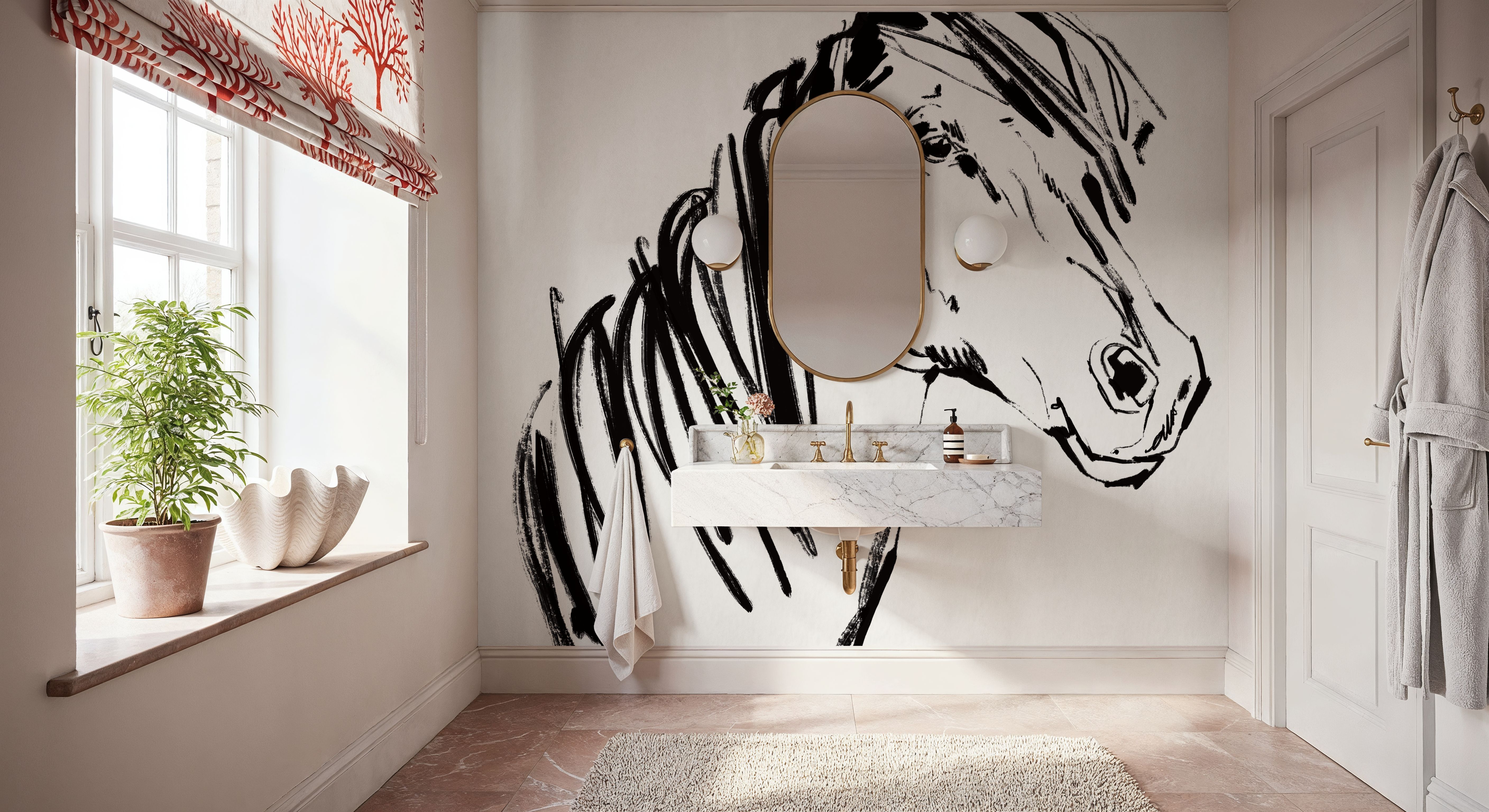 Horse Portrait Sketch, Tapet