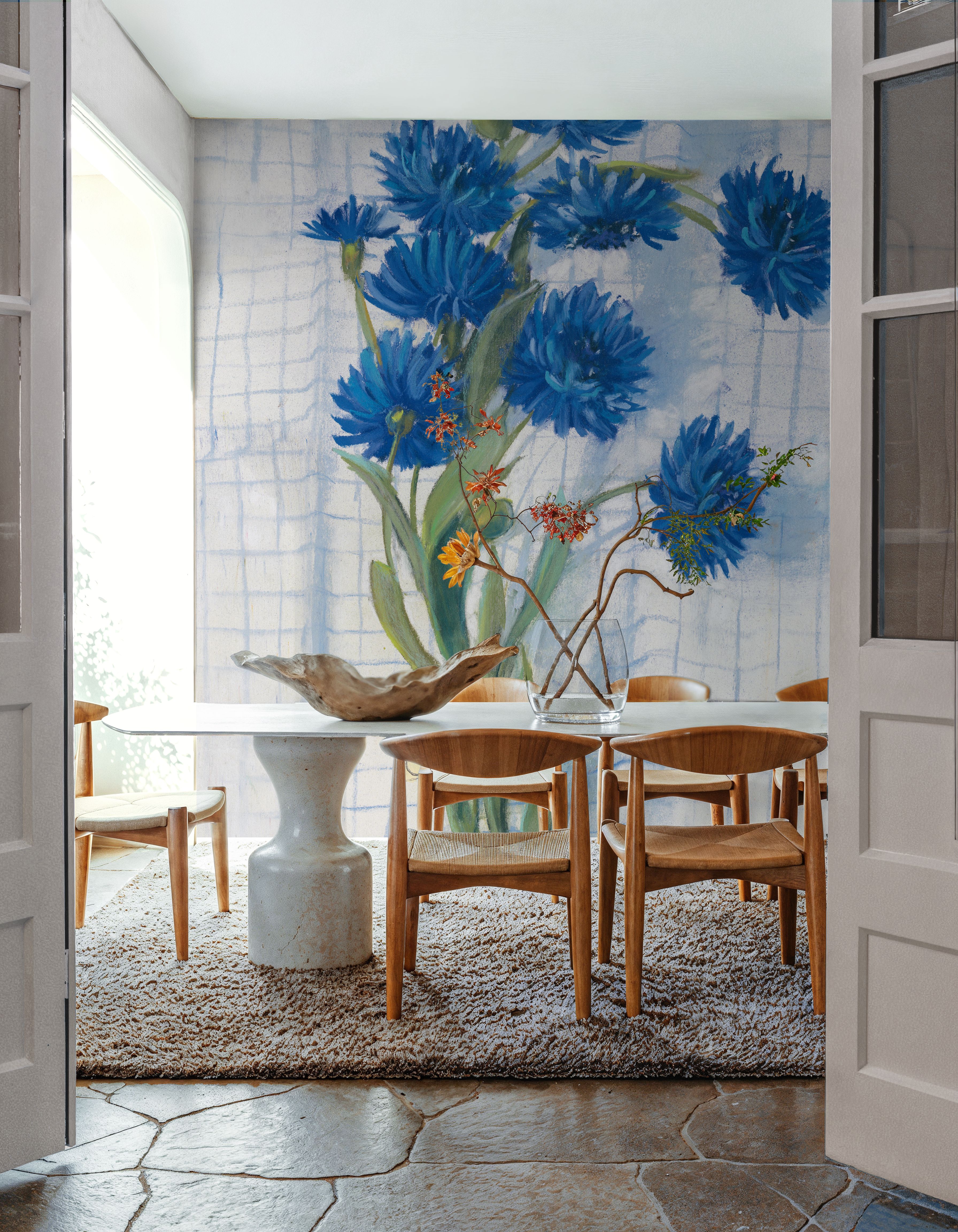 Cornflowers on Linen