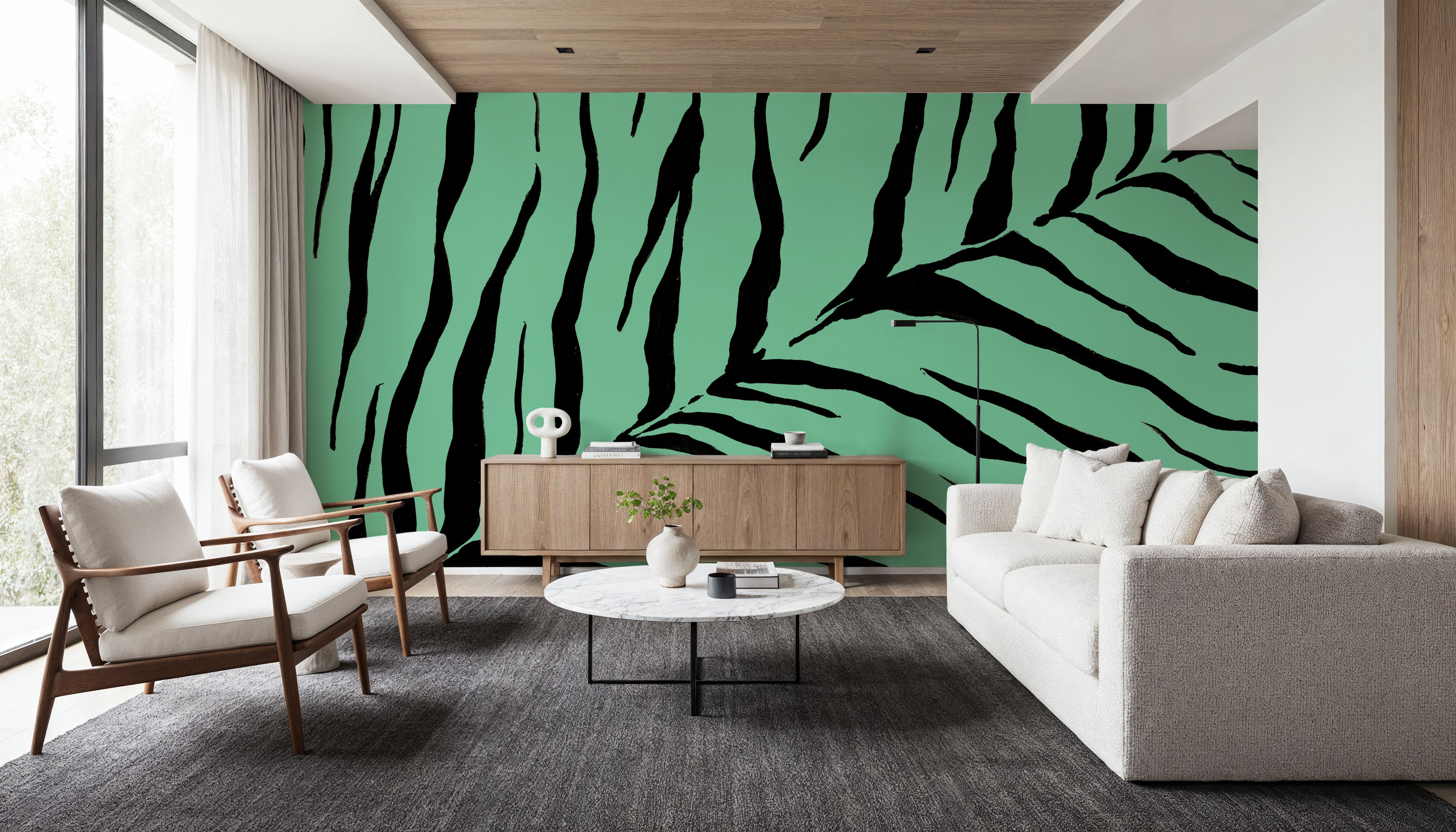 Animal Print III Green, Carte da parati