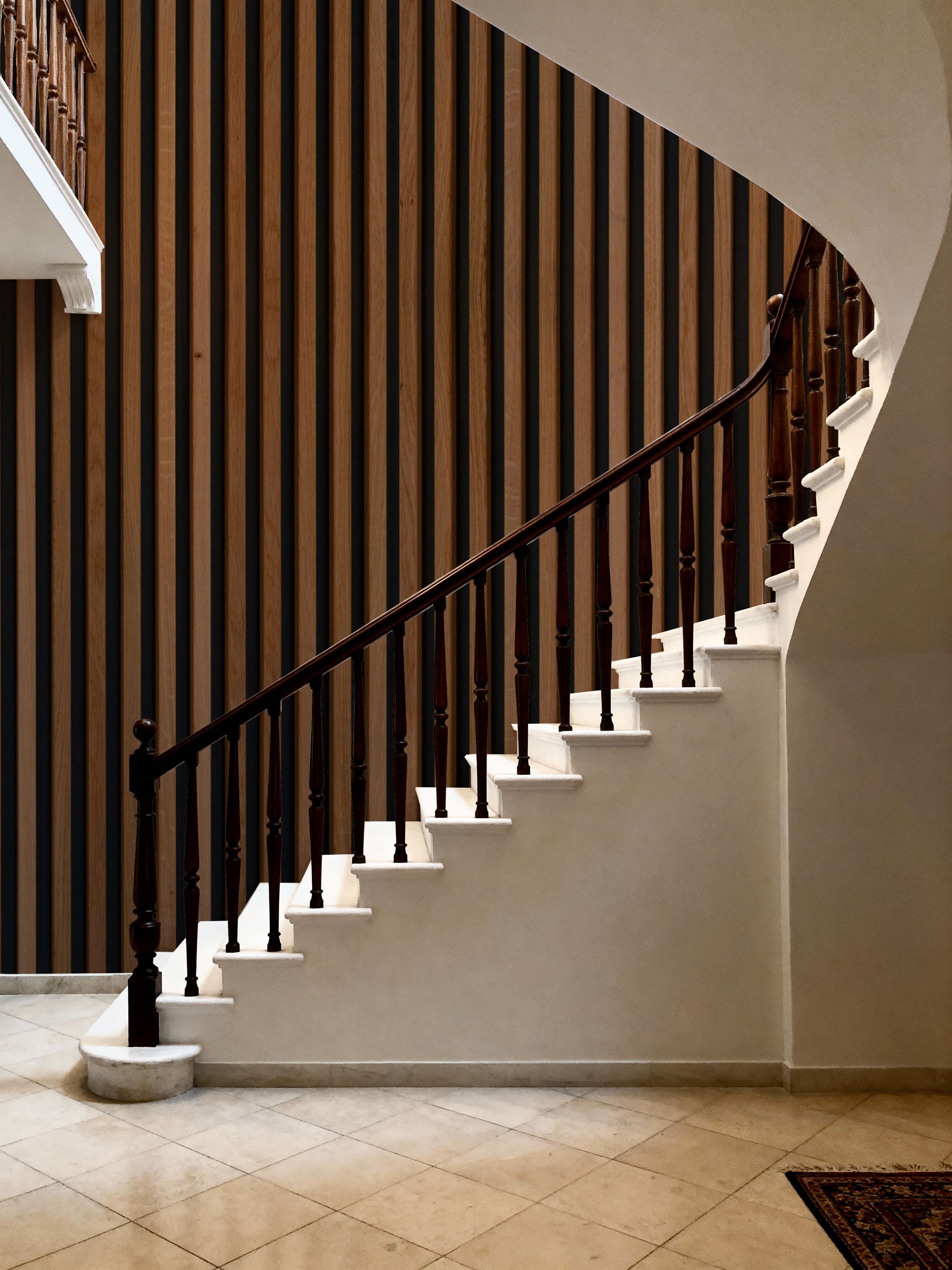 Faux Slatted Wood Panel