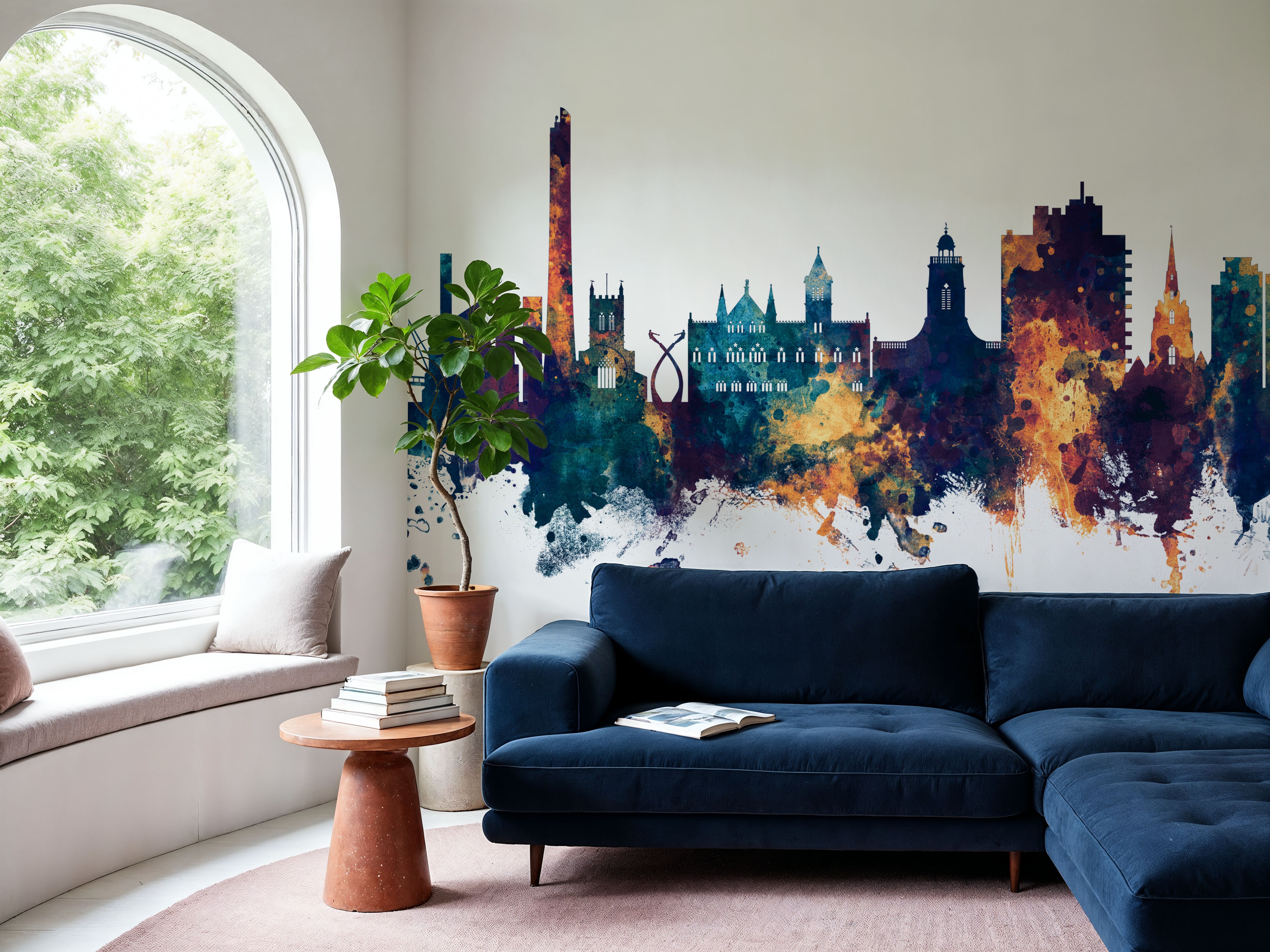 Northampton England Skyline Blue & Bronze