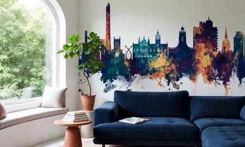 Northampton England Skyline Blue & Bronze