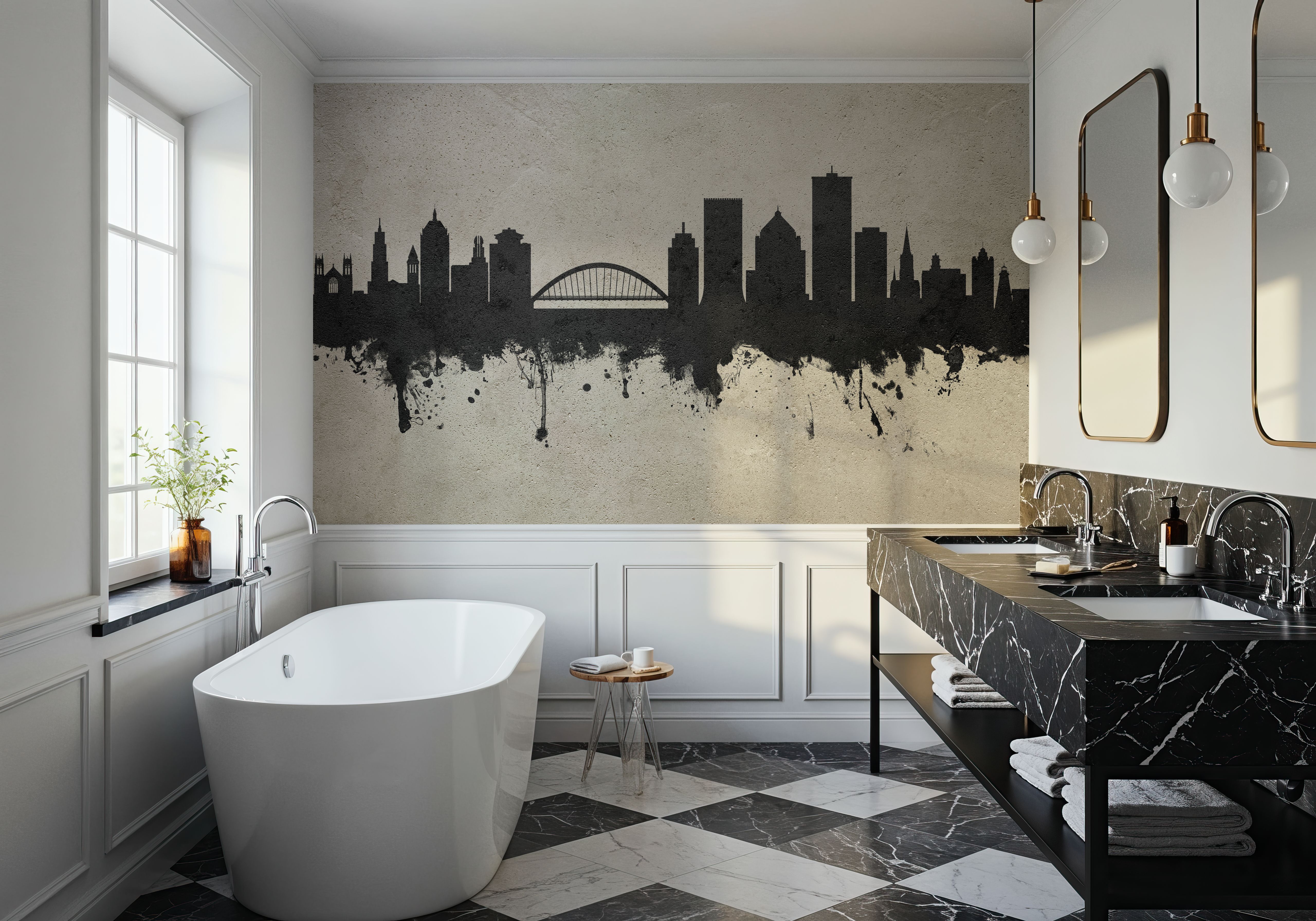 Rochester New York Skyline Concrete