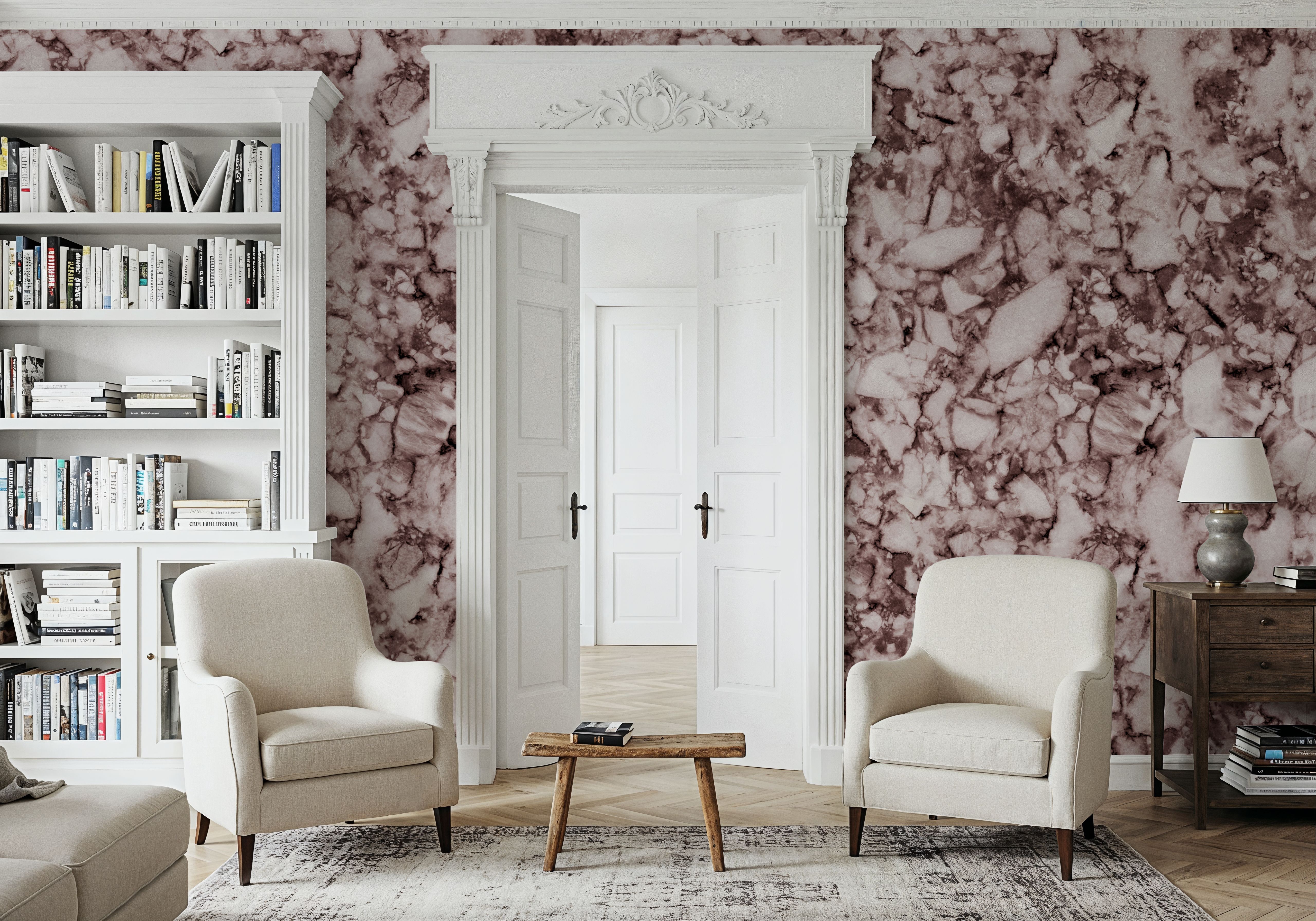 Statement Marble, Reddish Brown