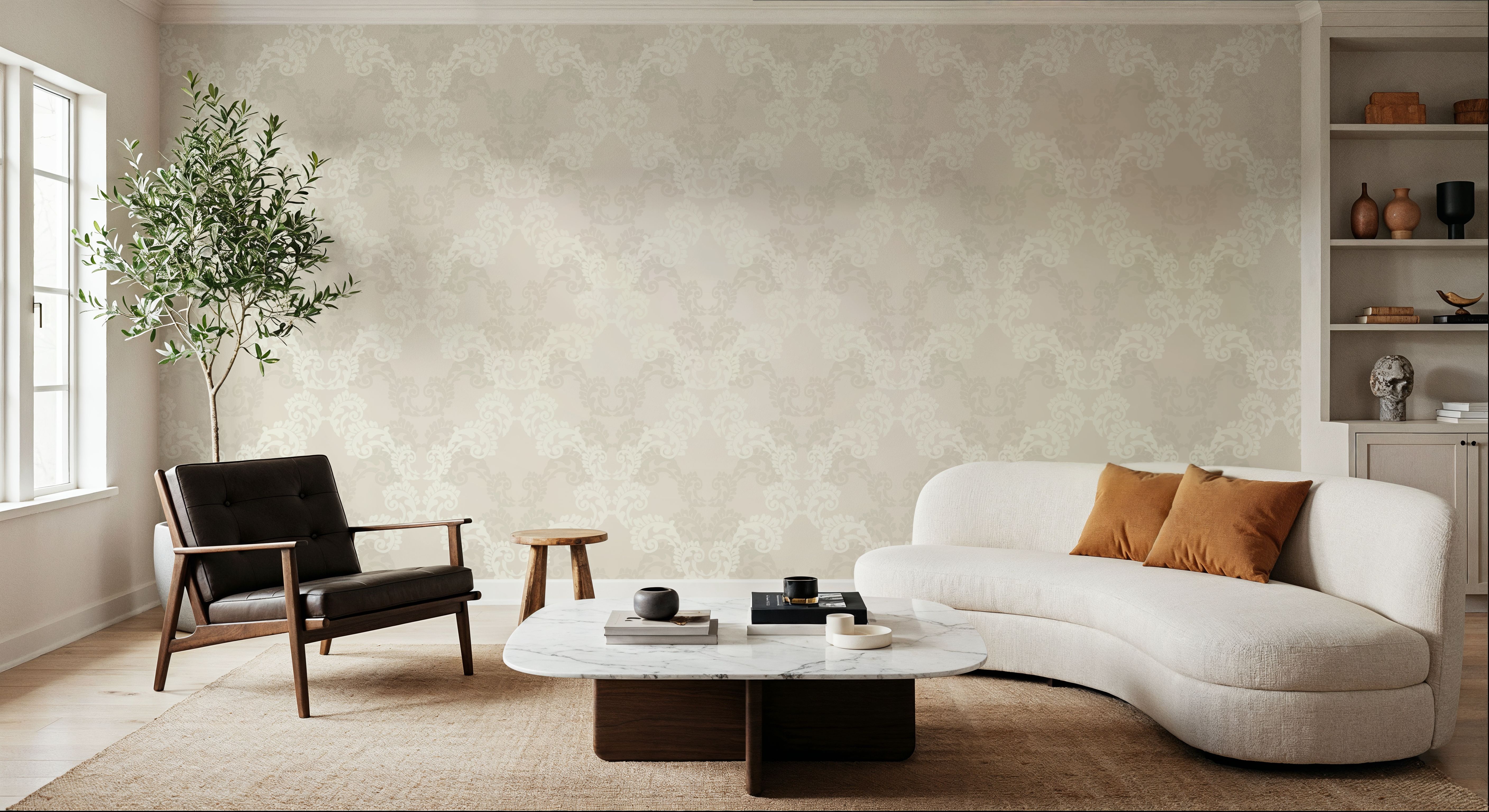 Overlay Damask White