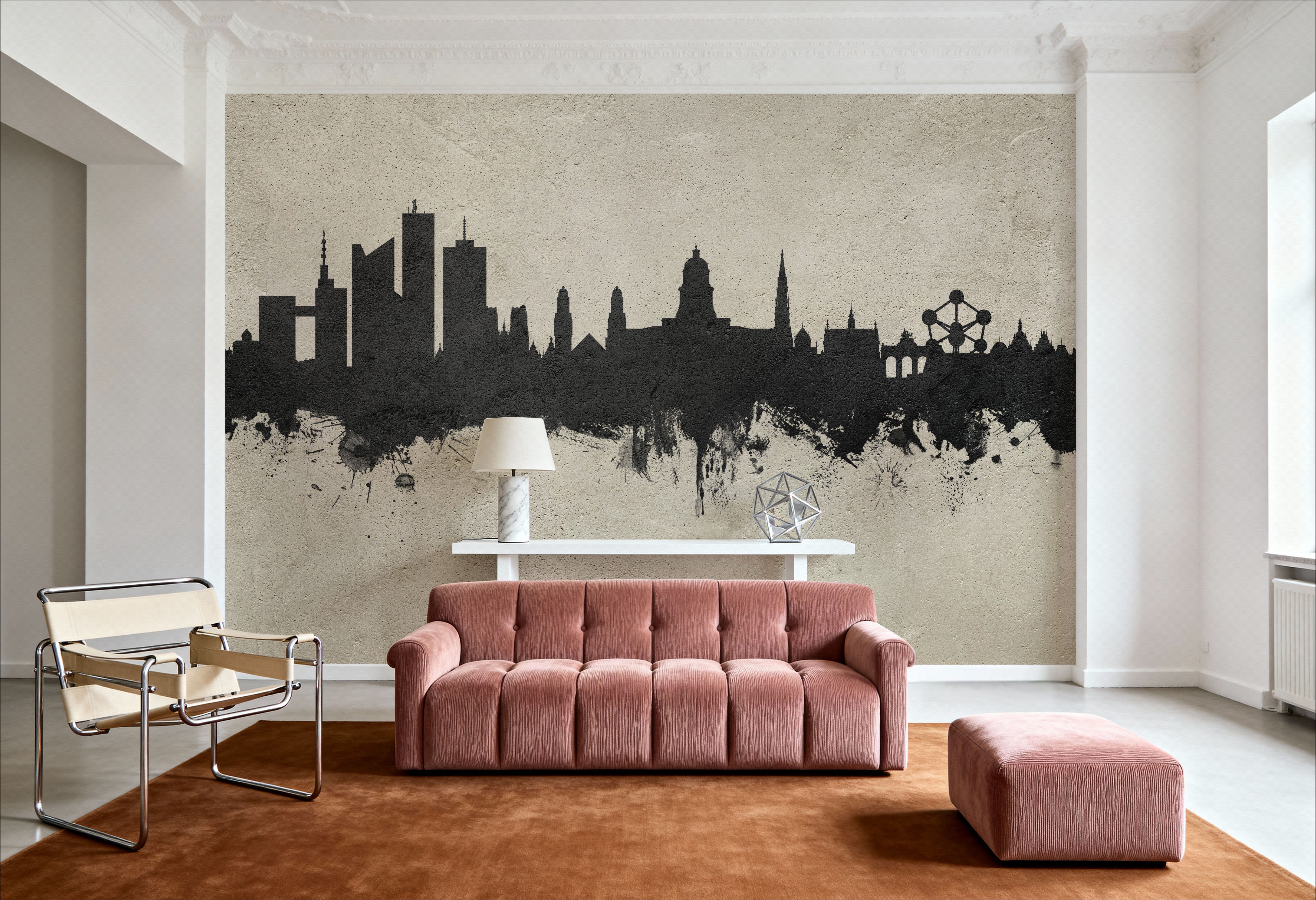 Brussels Belgium Skyline Concrete, Wallpaper