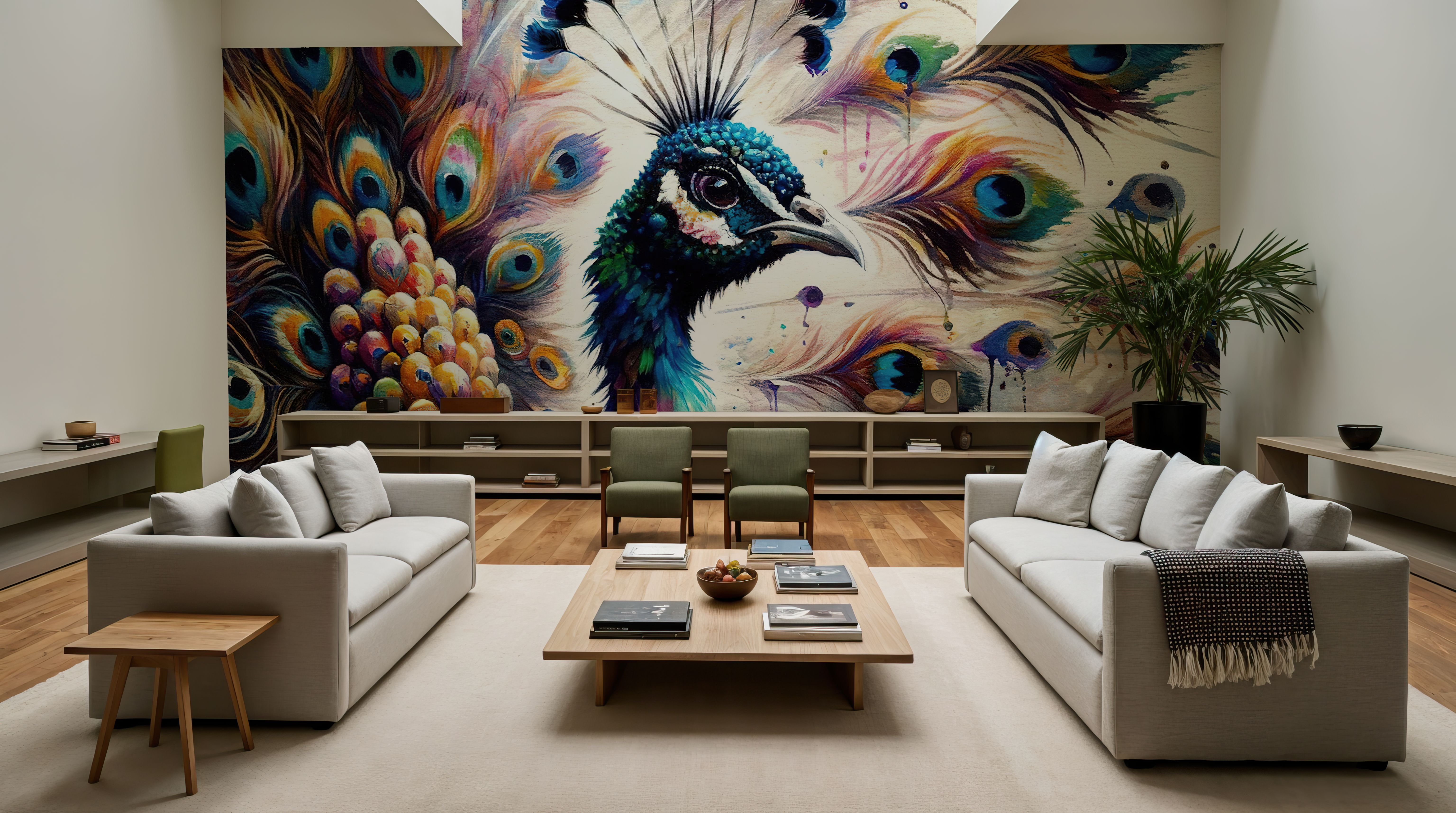 Splendor in Feathers, Behang