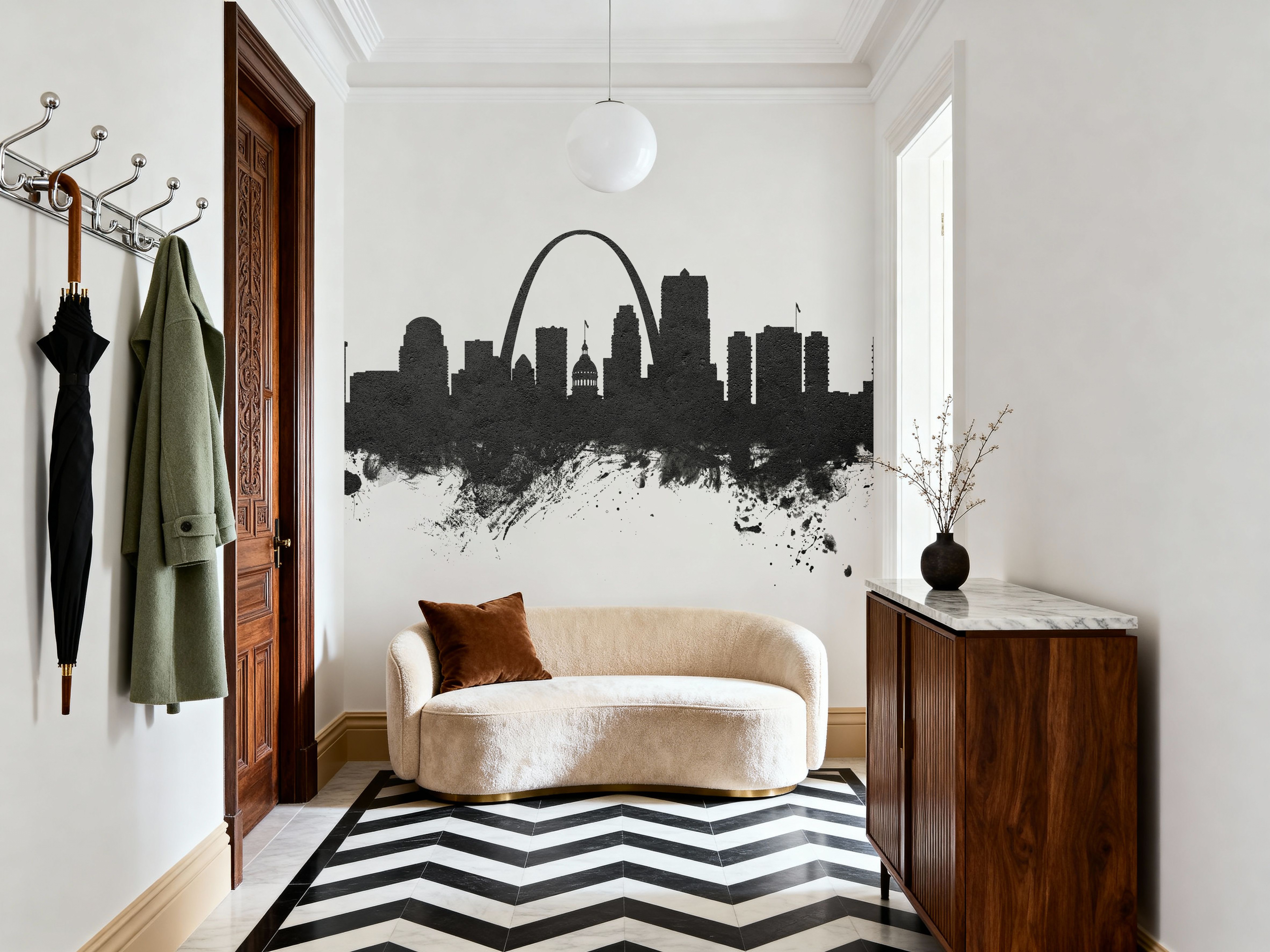 St Louis Missouri Skyline Black & White