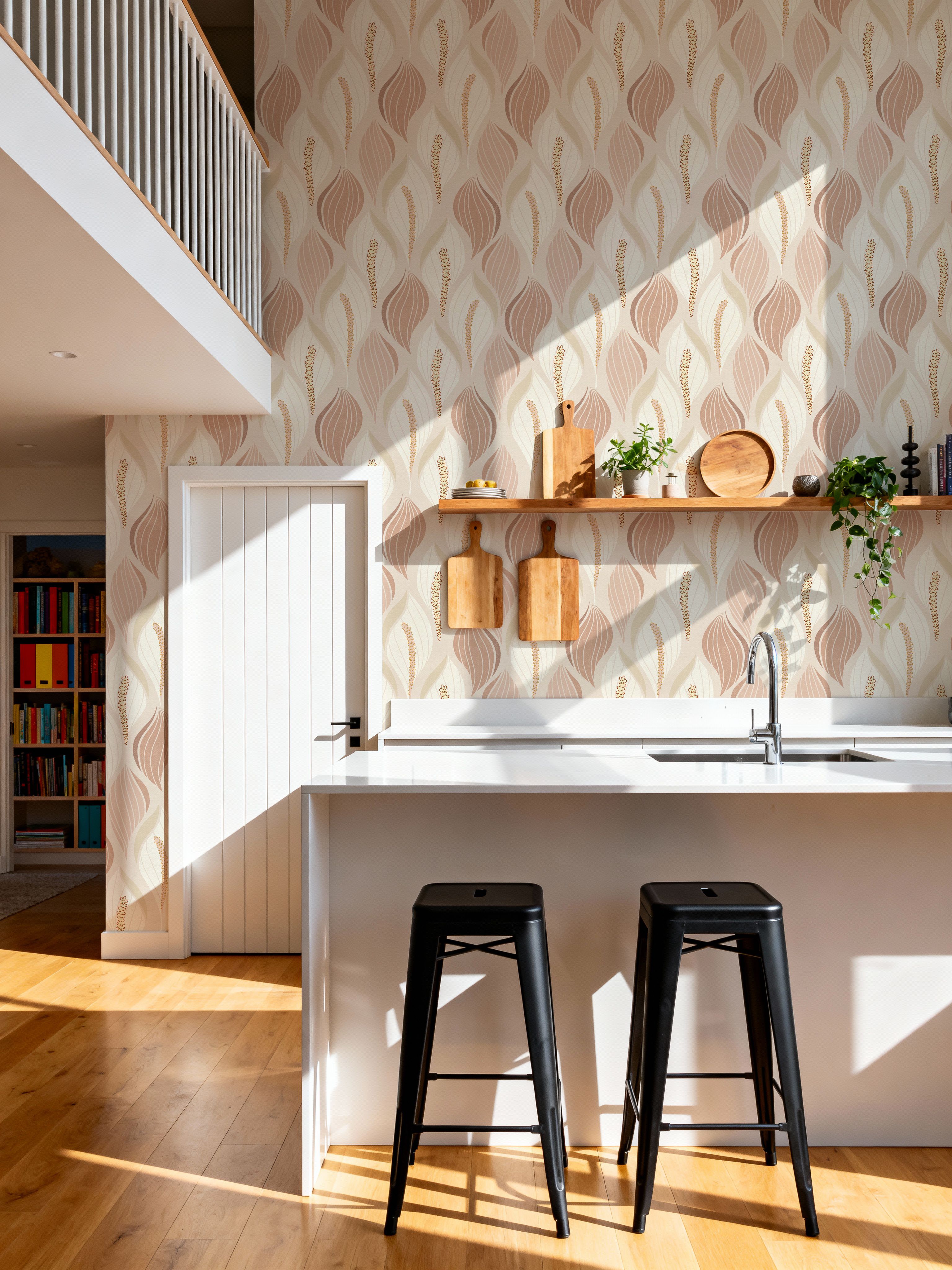 Minimalistic Flow Peace Lily, Soft Peach