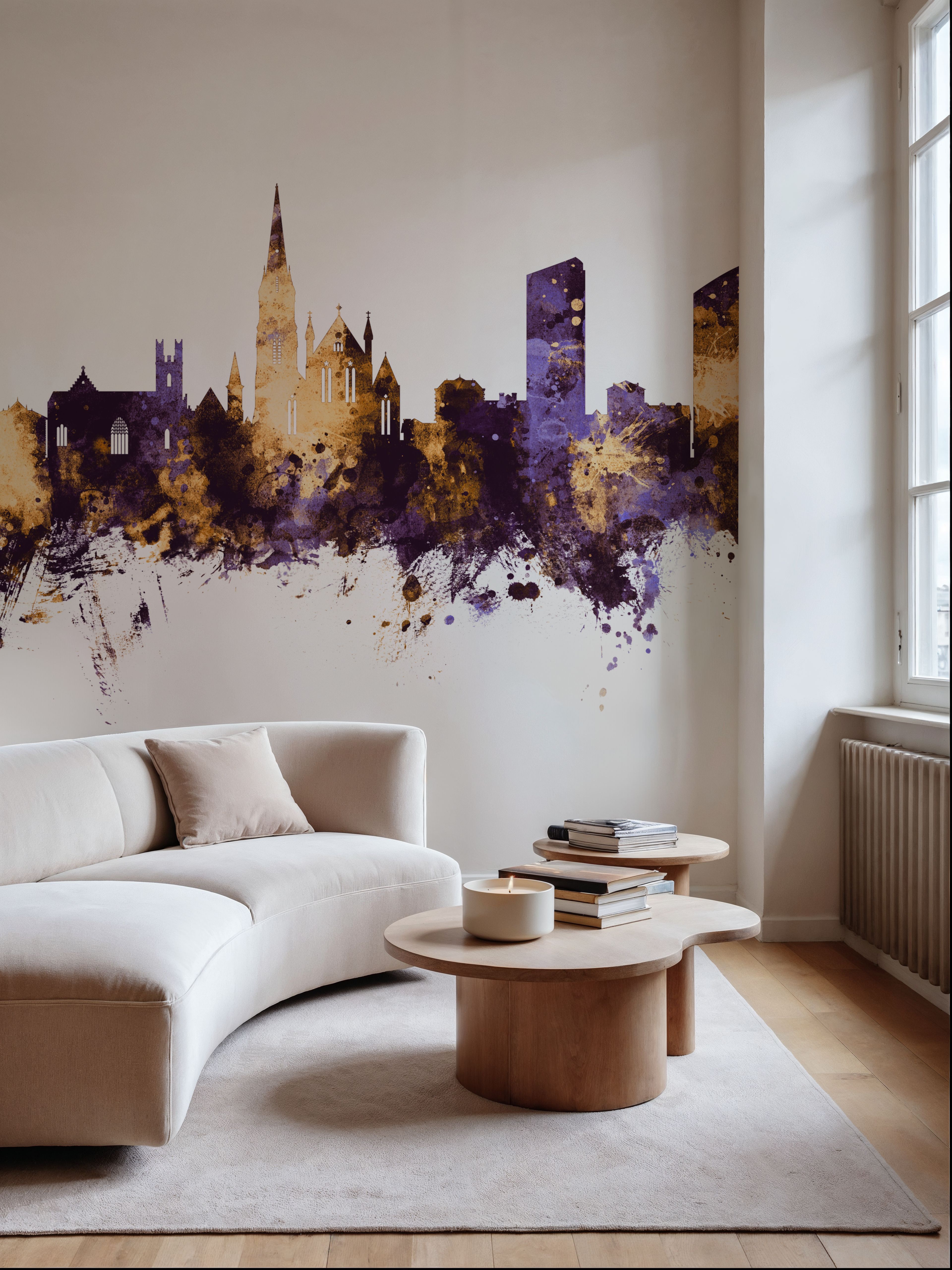 Limerick Ireland Skyline Purple & Gold