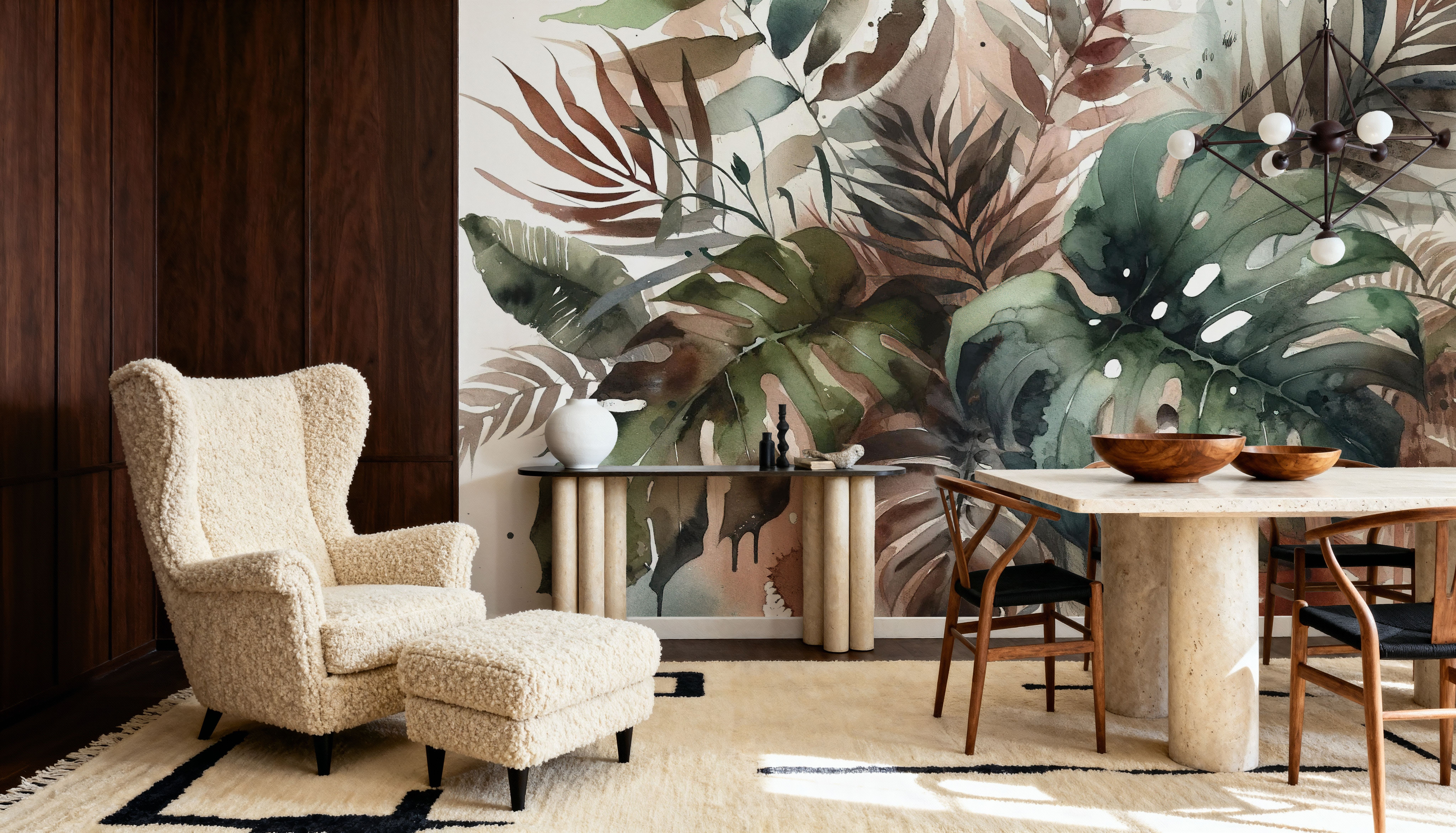 Tropical Rains on Monstera Leaves