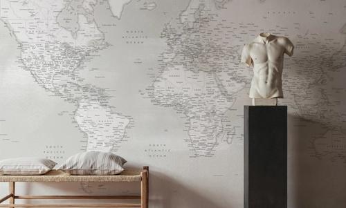 World Map Cities - Maeli Neutral