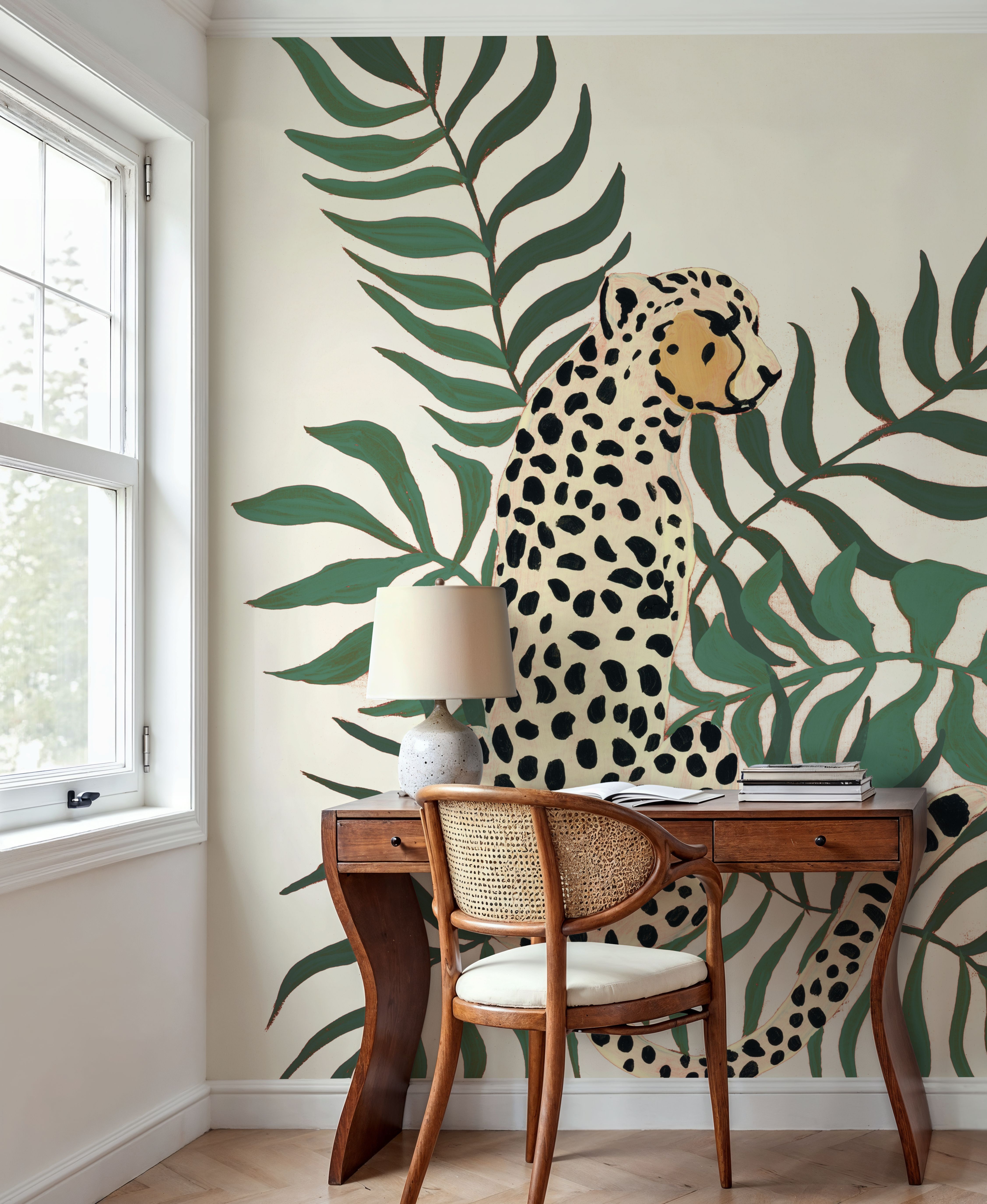 Sitting Cheetah Cream