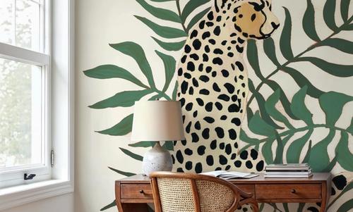 Sitting Cheetah Cream