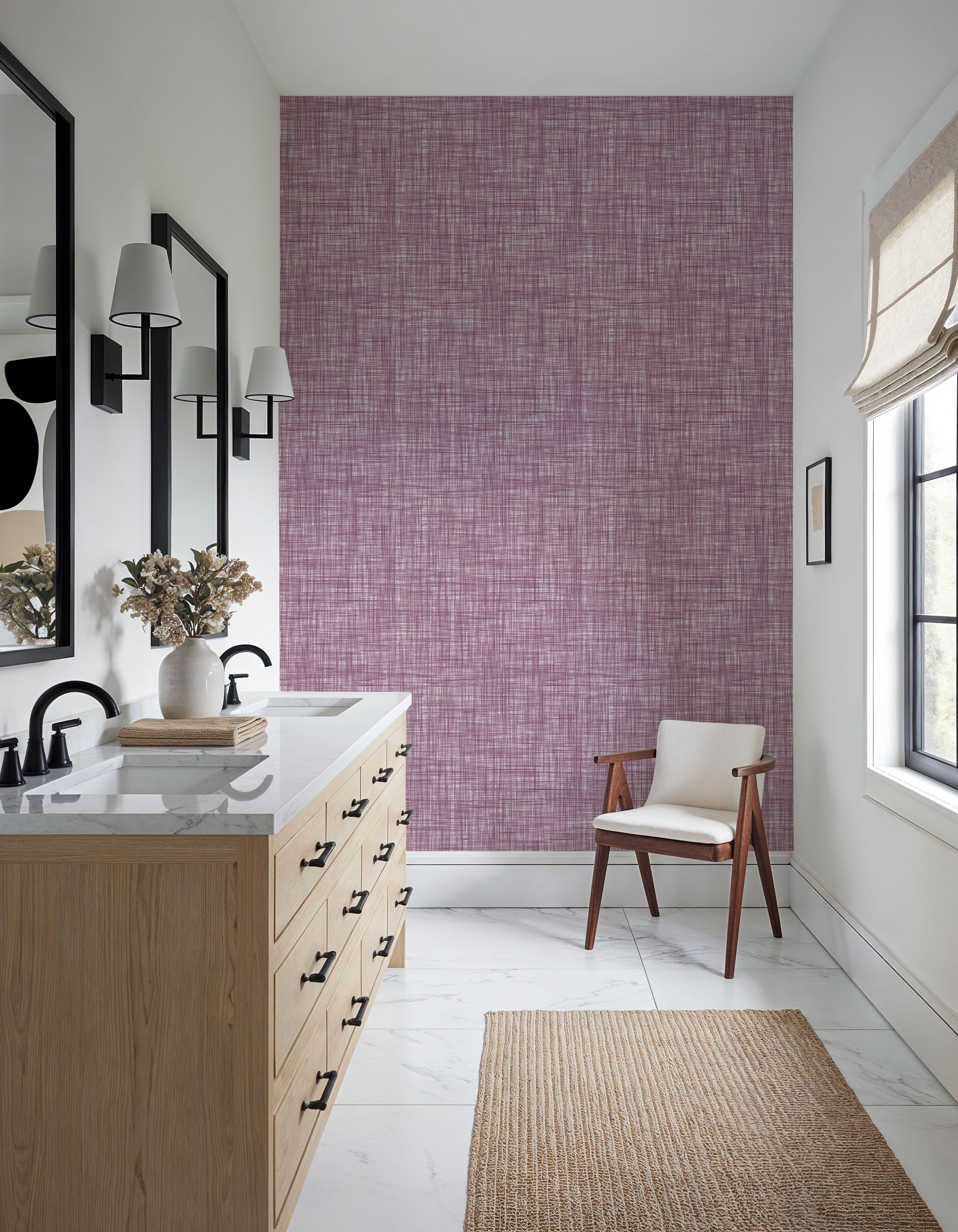 Mottled Linen Effect, Plum