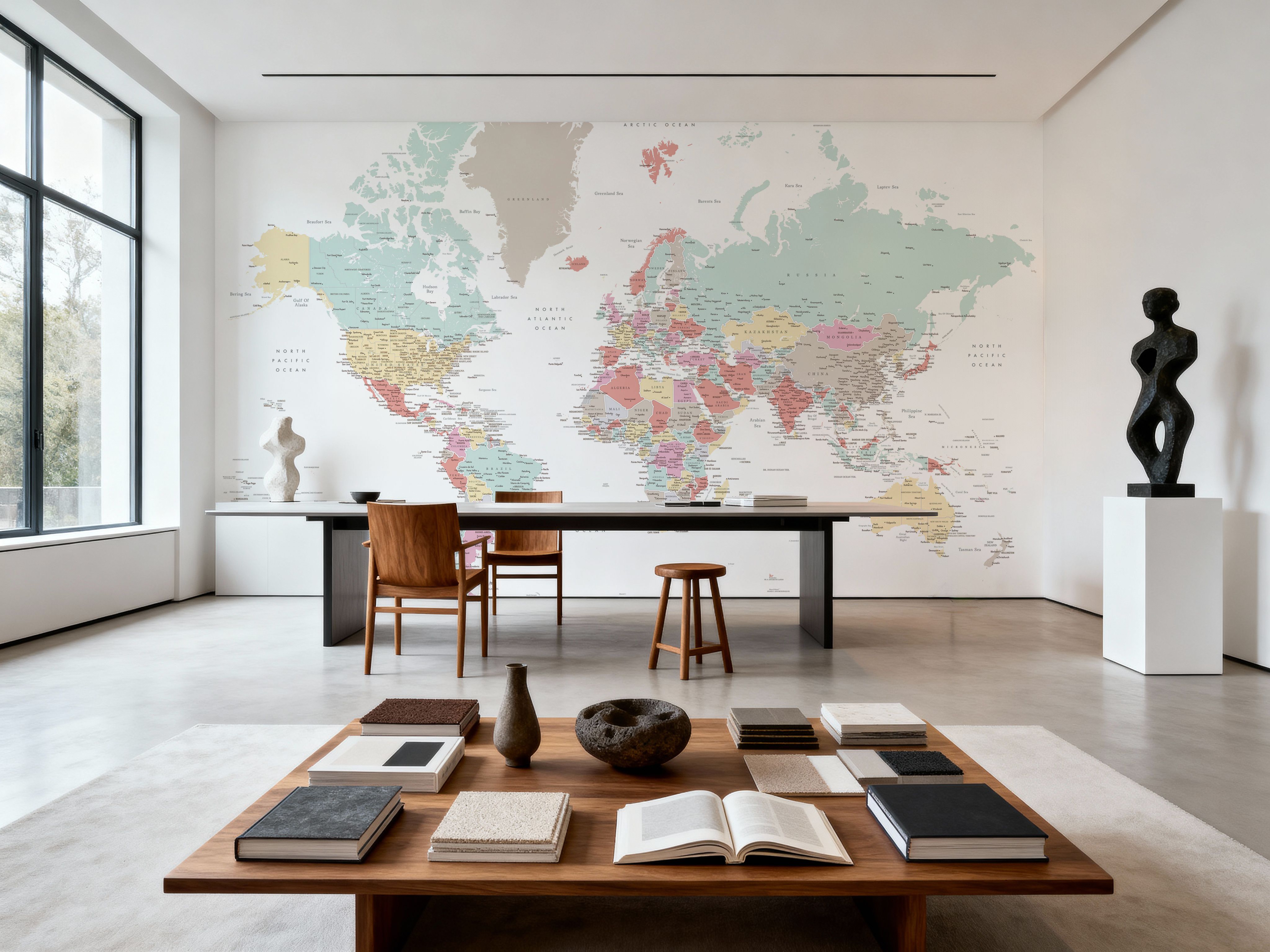 World Map Cities - Pastella