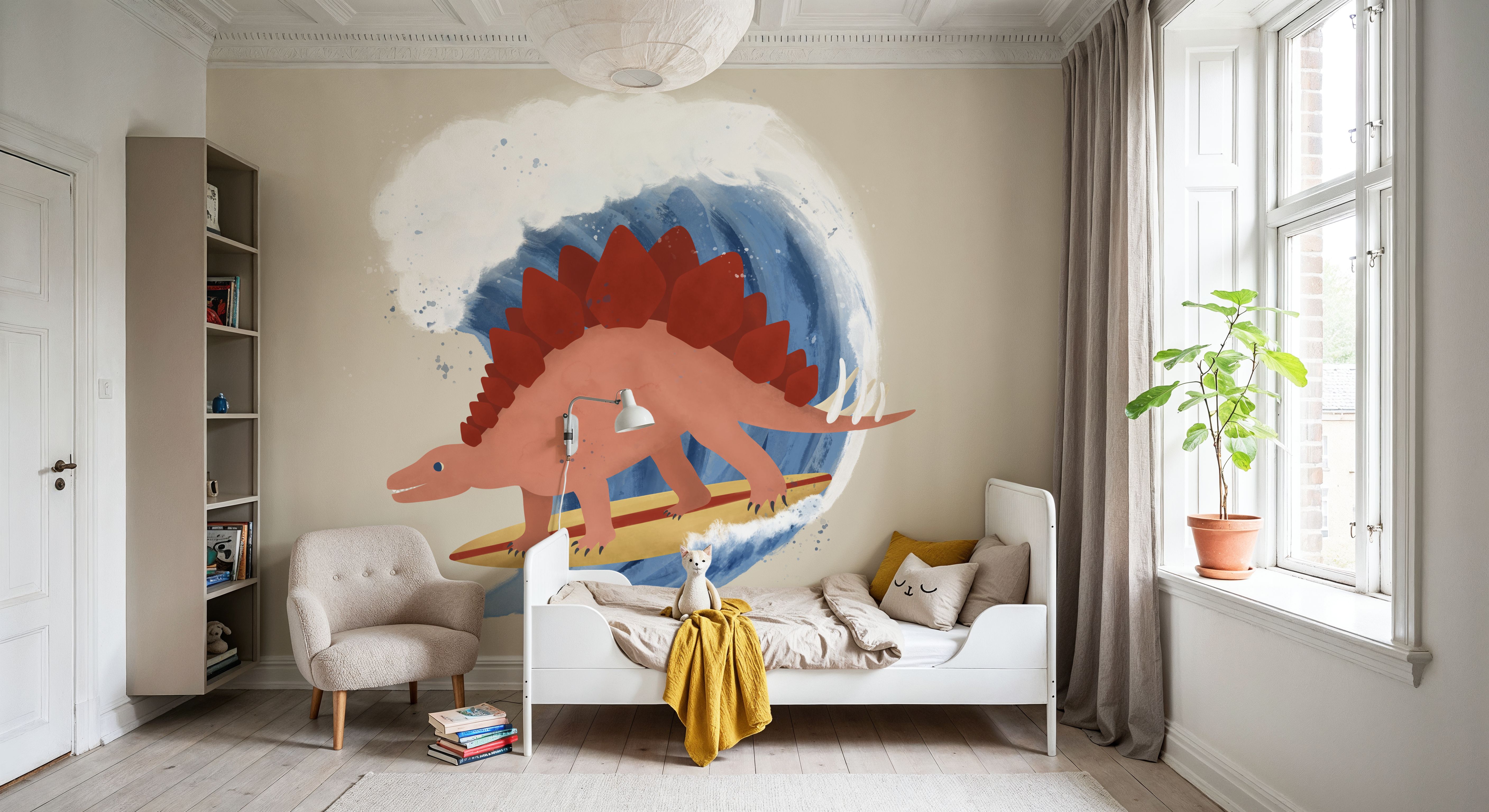 Surfing Stegosaurus
