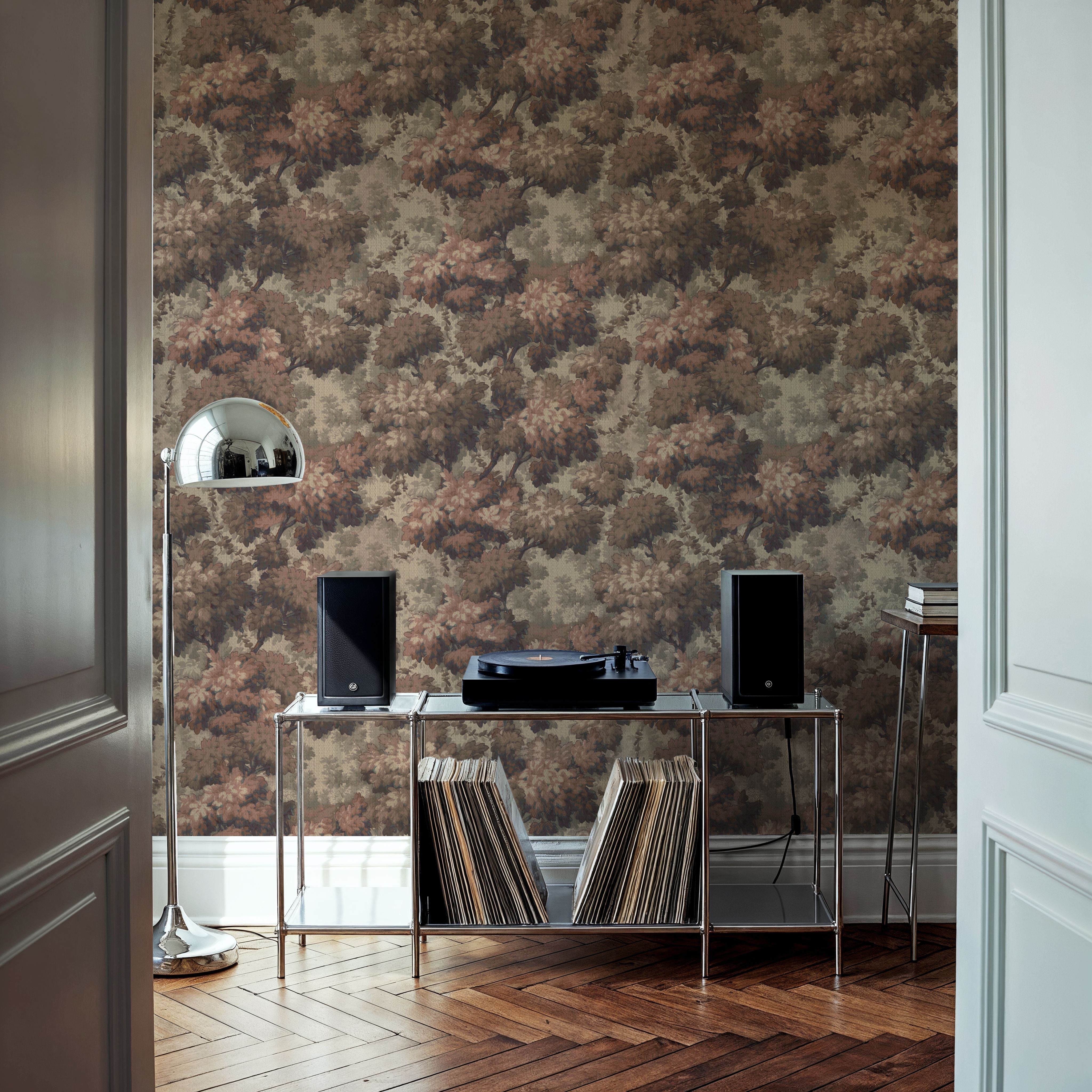 Greenwood Linden, Vintage Rose, Wallpaper
