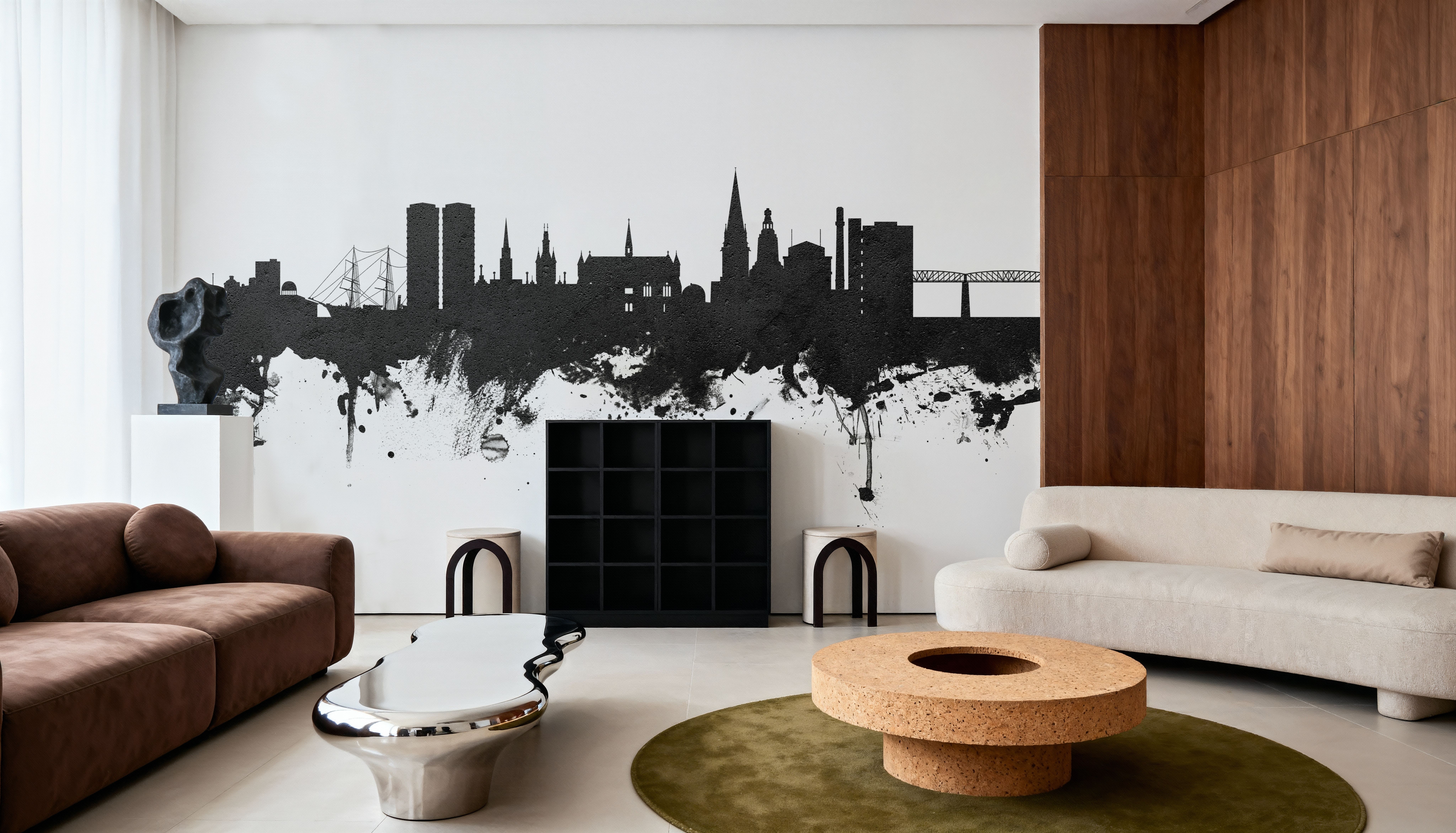 Dundee Scotland Skyline Black & White